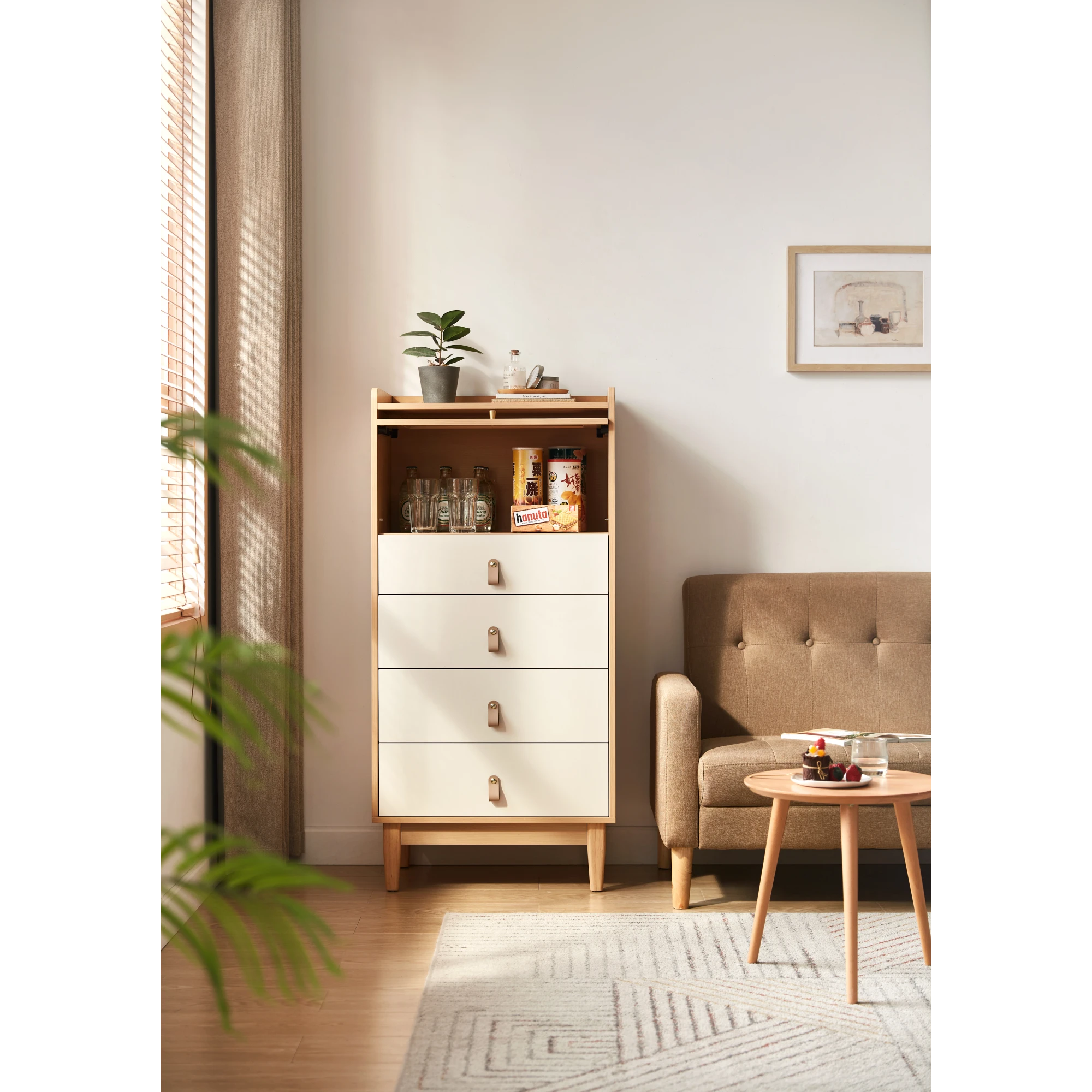 Linspire Aether Chest of 5 Drawers, White