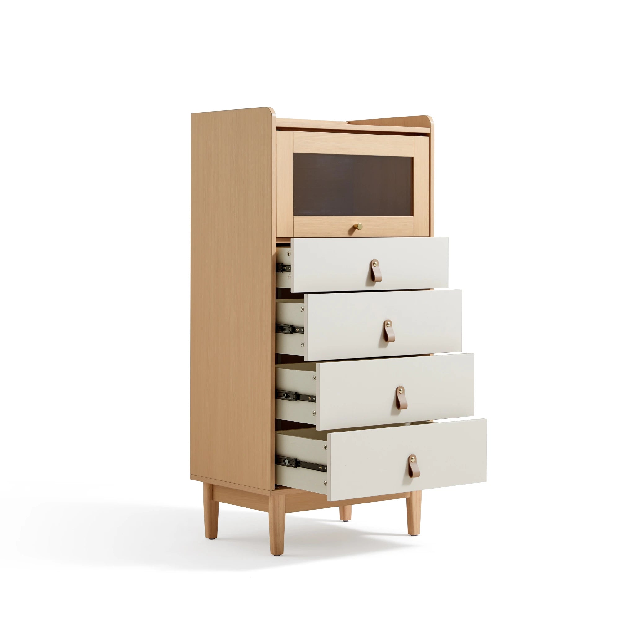 Linspire Aether Chest of 5 Drawers, White
