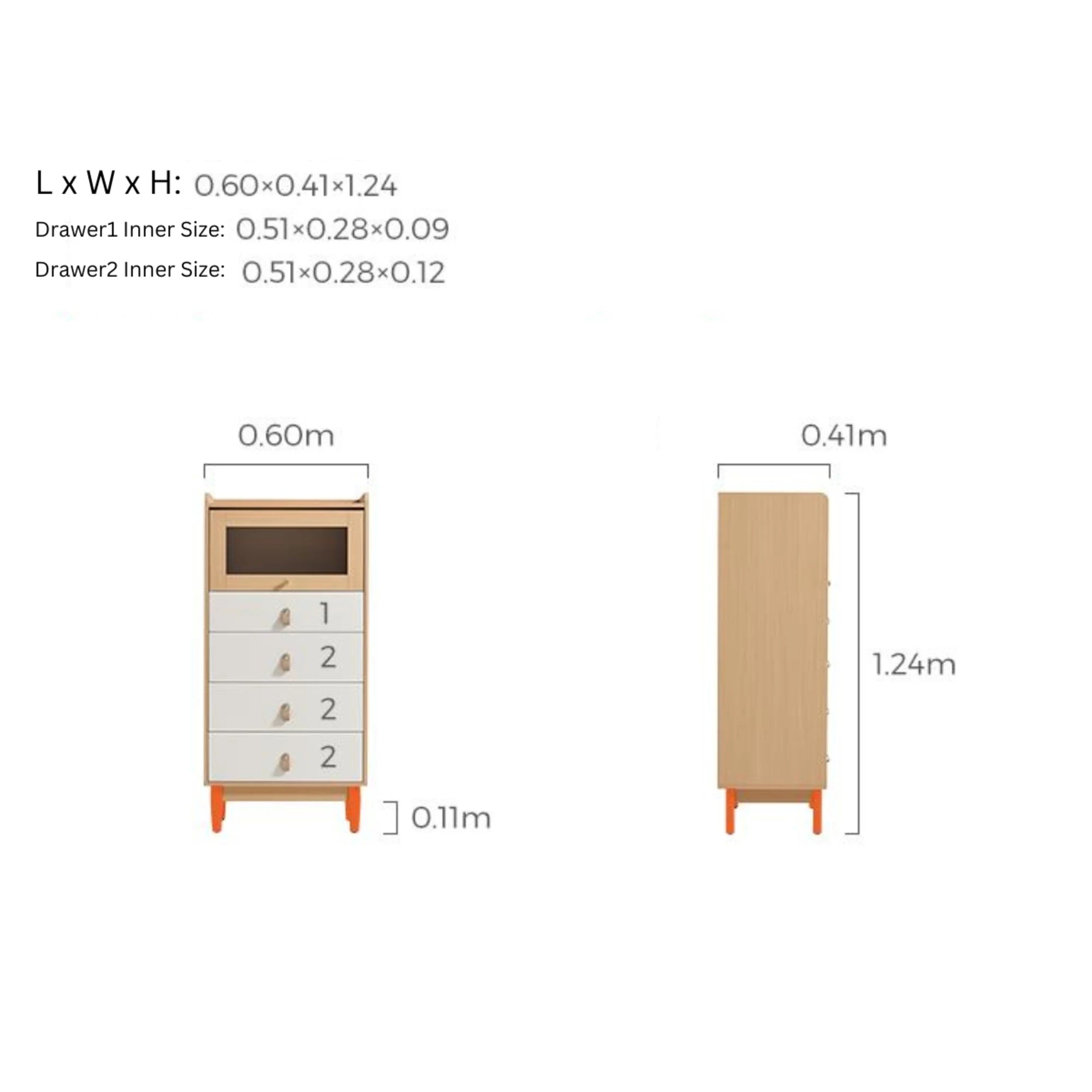 Linspire Aether Chest of 5 Drawers, White