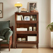 Linspire Cocoa Bookcase with Glass Door, W60cm, 3-Tier