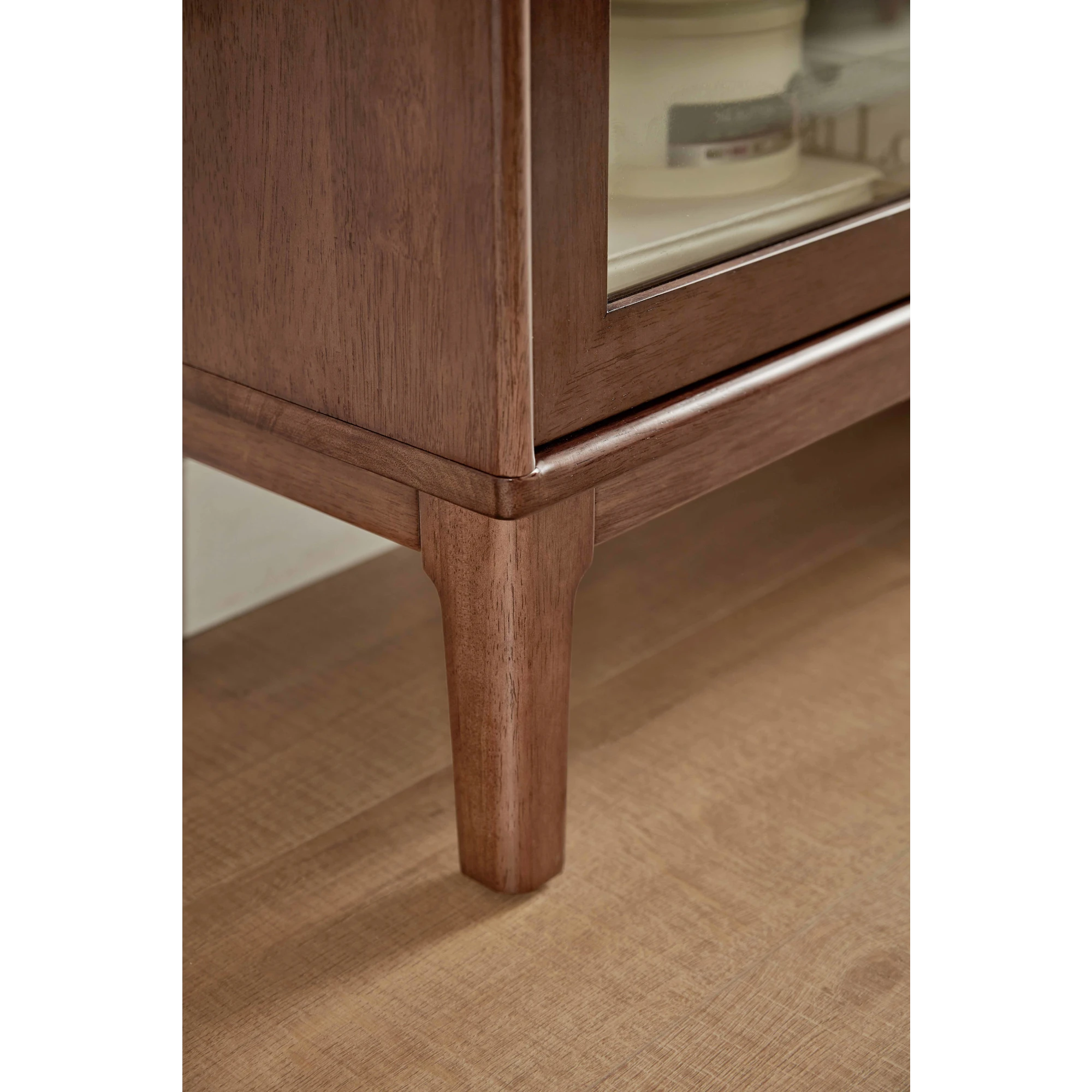 Linspire Cocoa Bookcase with Glass Door 60cm, 3-Tier