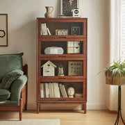 Linspire Cocoa Bookcase with Glass Door, W60cm, 4-Tier