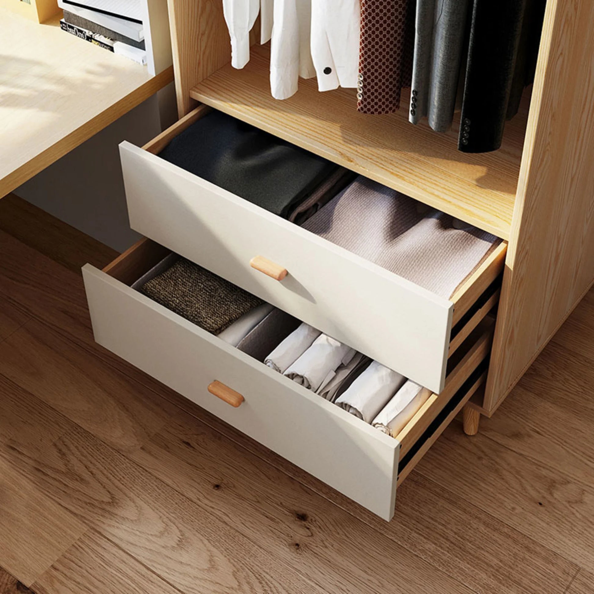 Linspire Fresko Wardrobes with 2 Doors + 2 Drawers, 60cm