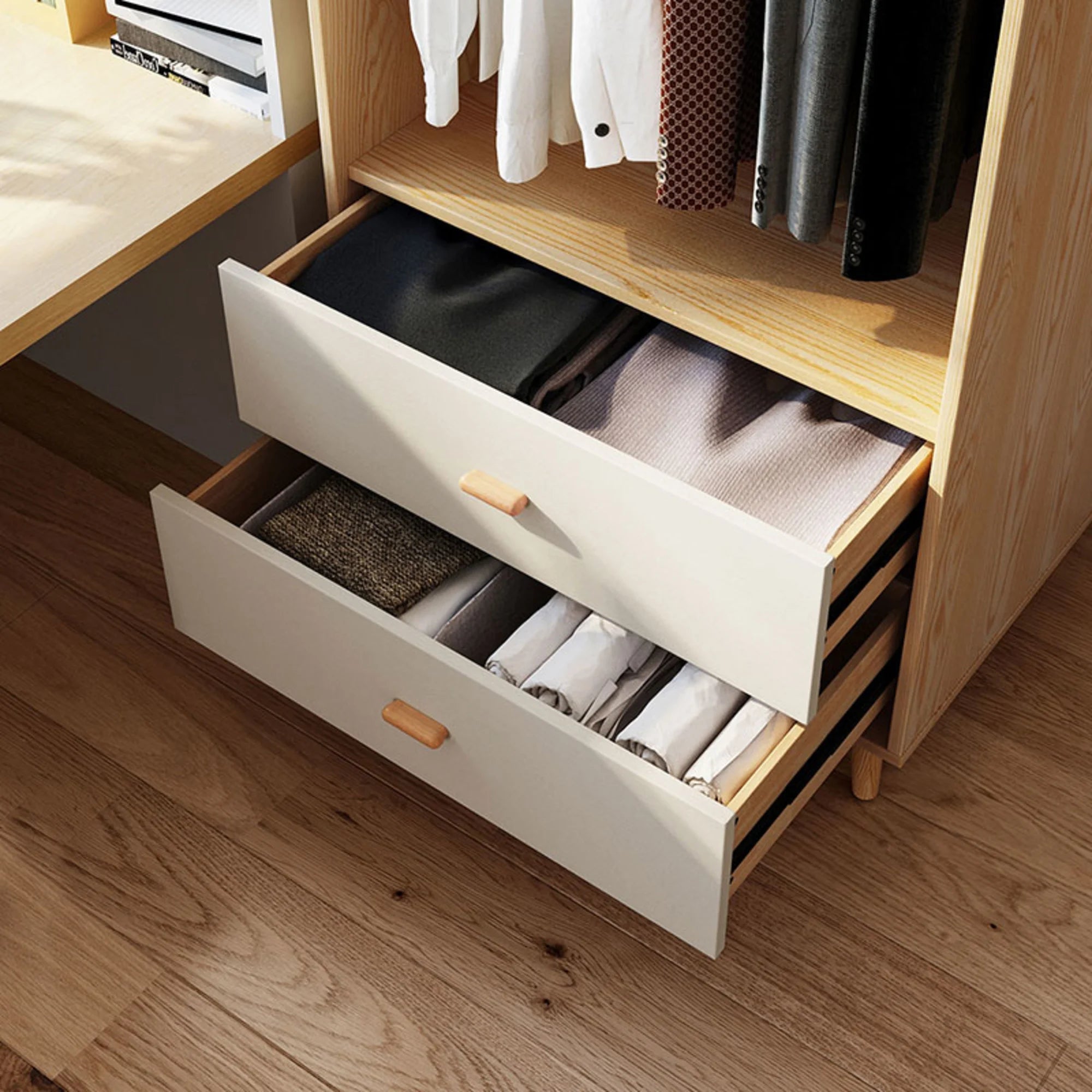 Linspire Fresko Wardrobes with 2 Doors + 2 Drawers, 60cm