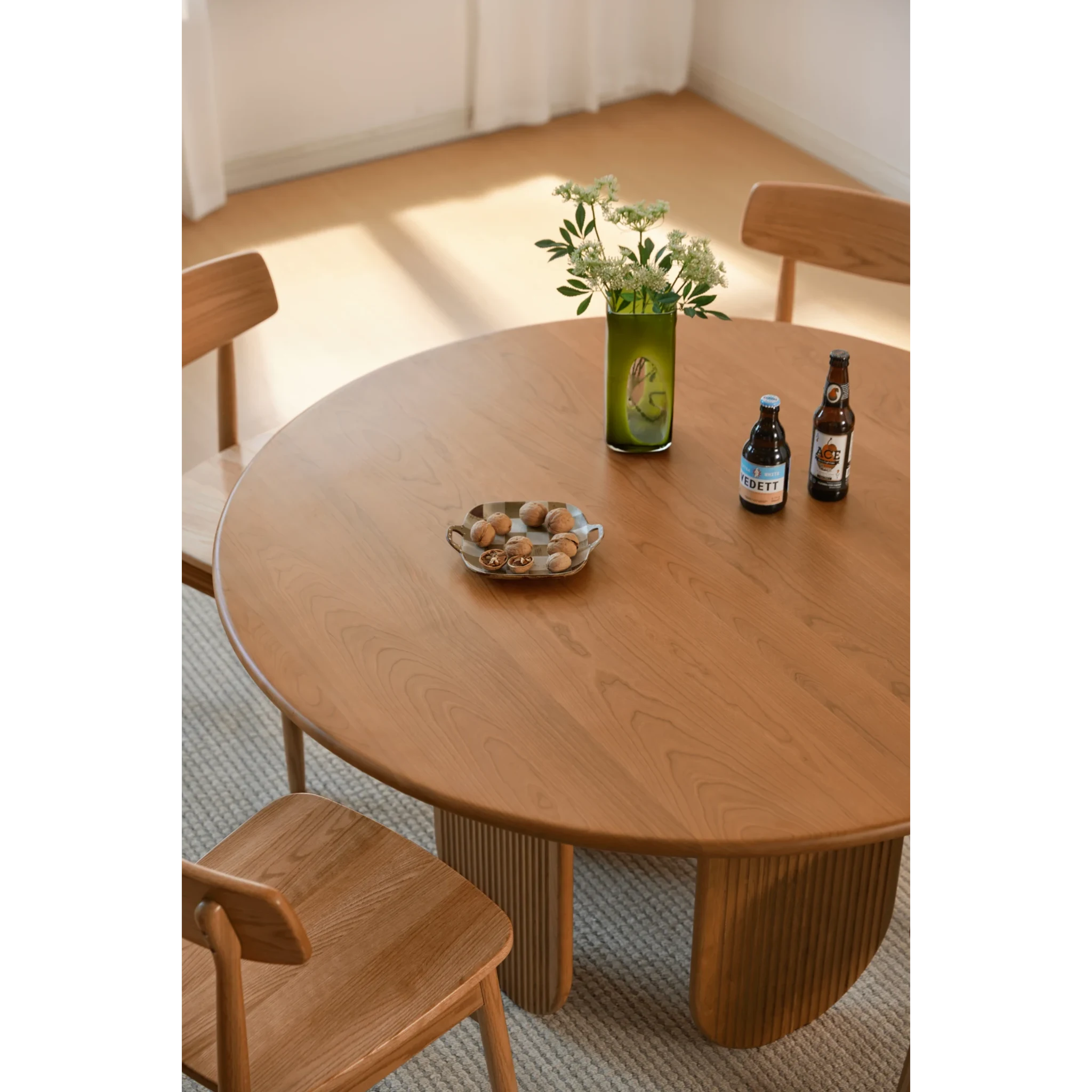 Linspire Harbor Solid Wood Dining Table, Natural Wood