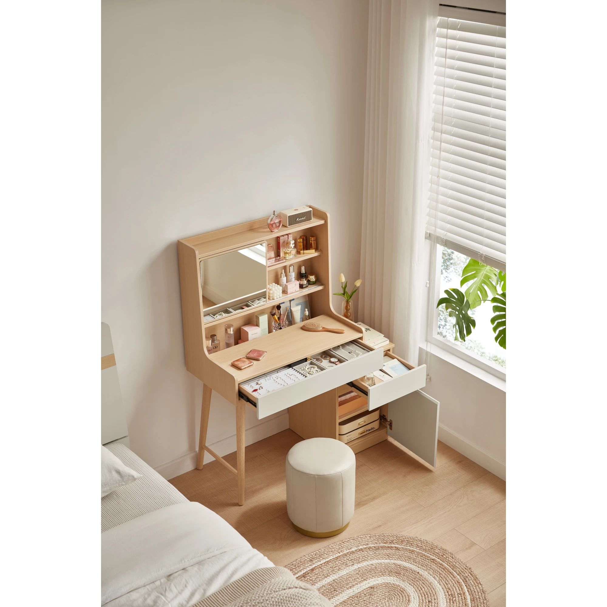 Linspire Juniper Extendable Dressing Table with Cabinet