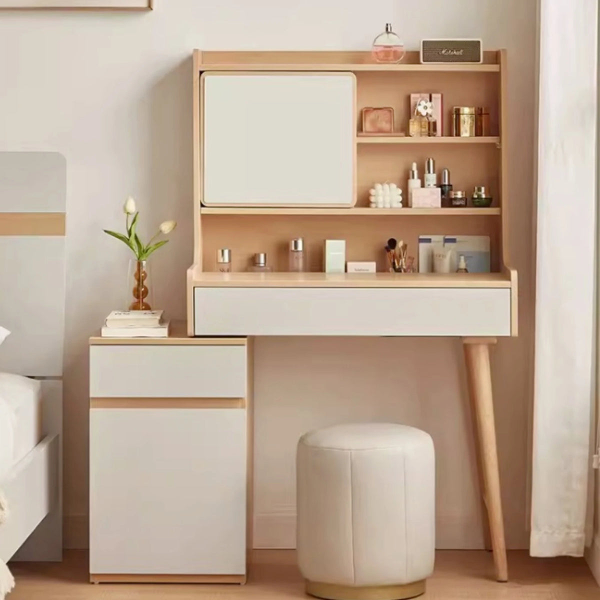 Linisphir Linspire Juniper Extendable Dressing Table with Cabinet Set – Urban Sales