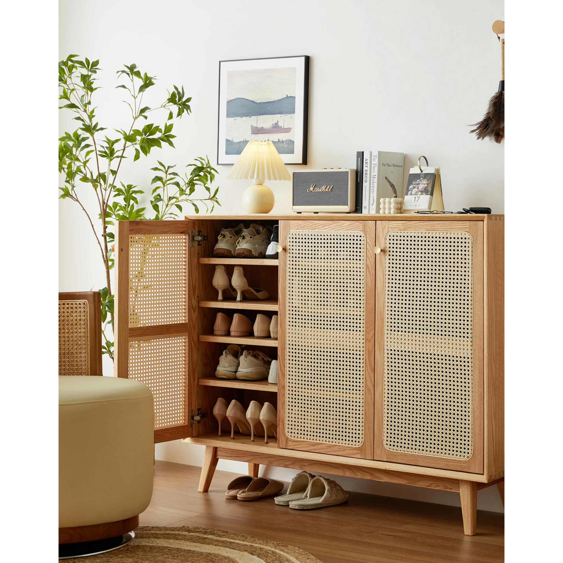Linspire Naavah Solid Wood Shoe Cabinet