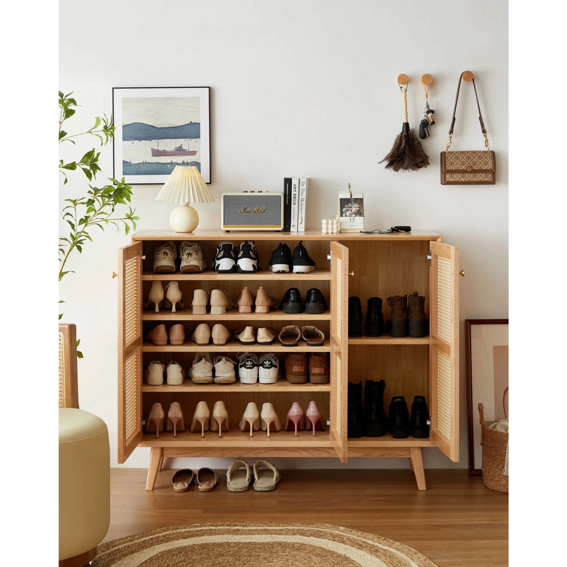 Linspire Naavah Solid Wood Shoe Cabinet