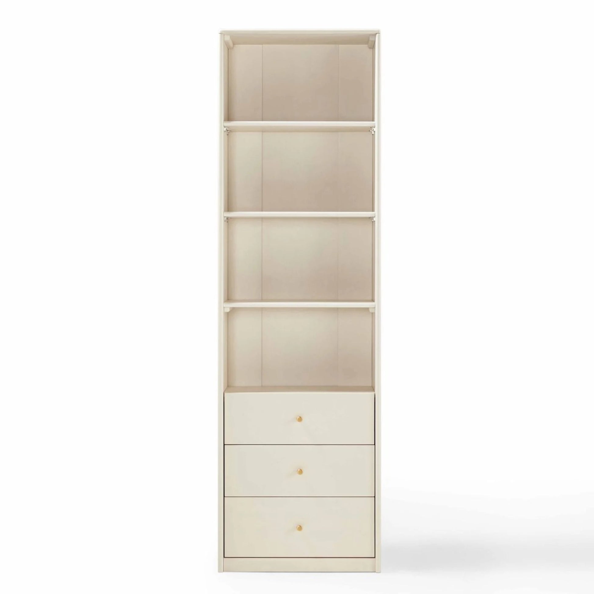 Linspire Ventus Bookcase with Storage Drawers, Off-White