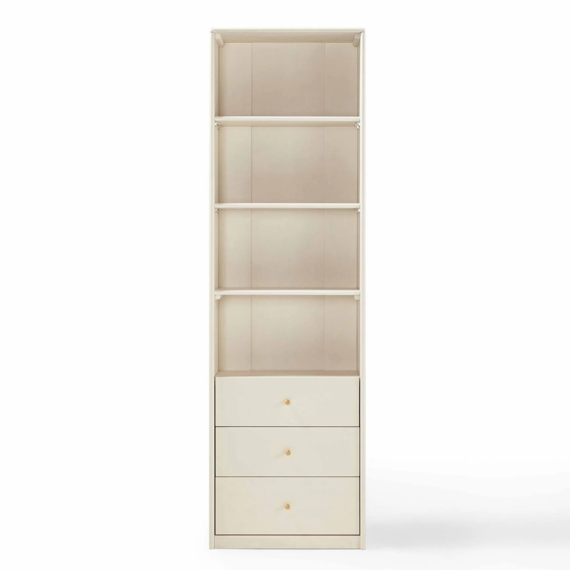 Linspire Ventus Bookcase with Storage Drawers, Off-White