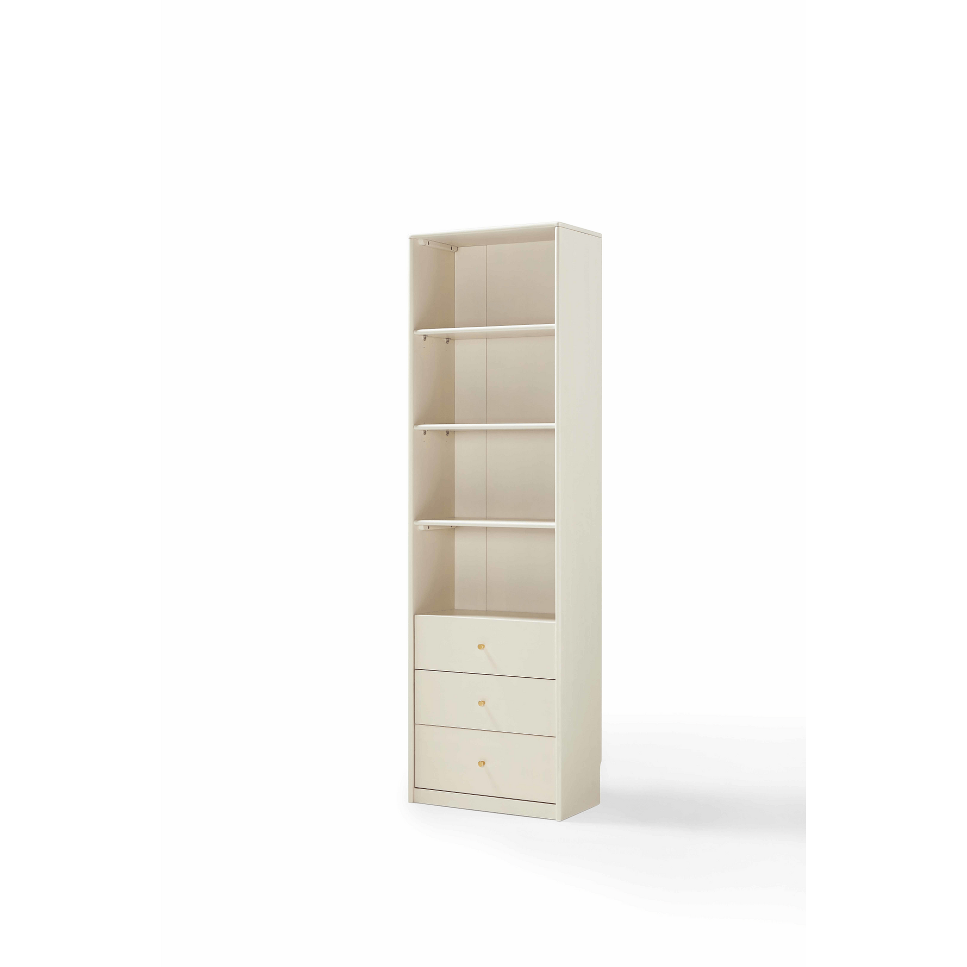 Linspire Ventus Bookcase with Storage Drawers, Off-White