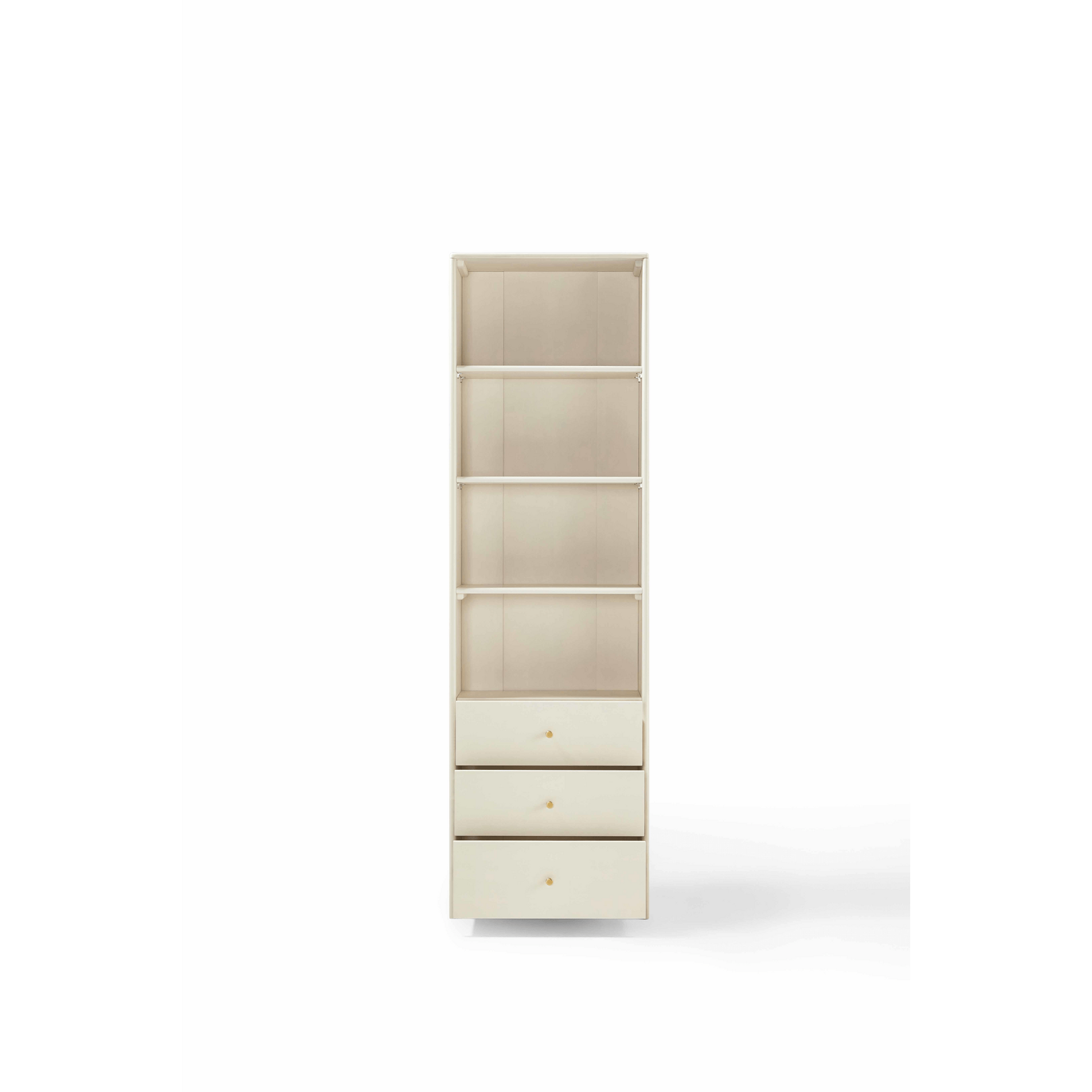 Linspire Ventus Bookcase with Storage Drawers, Off-White