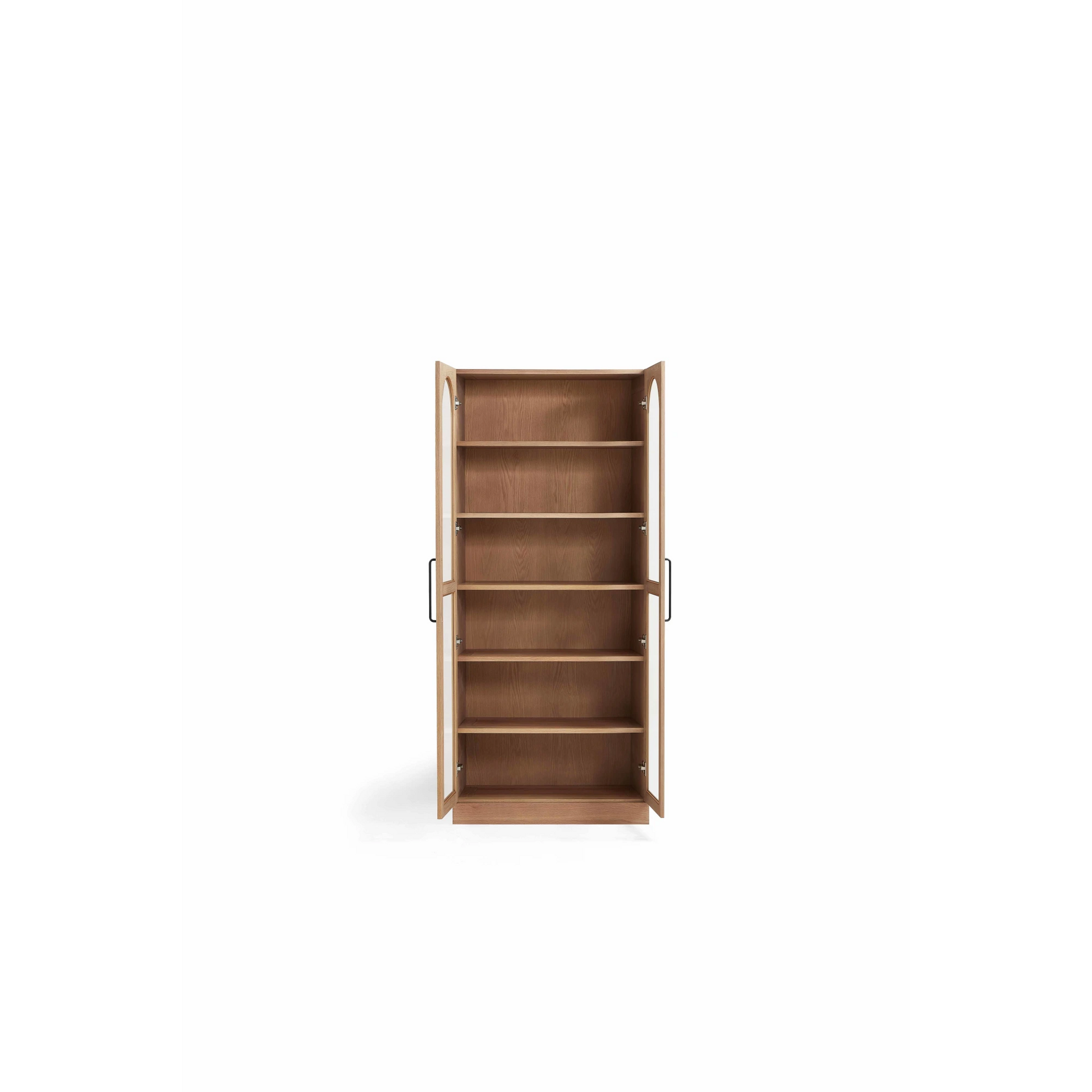 Linspire Ventus Display Cabinet with Glass Door, Beaver