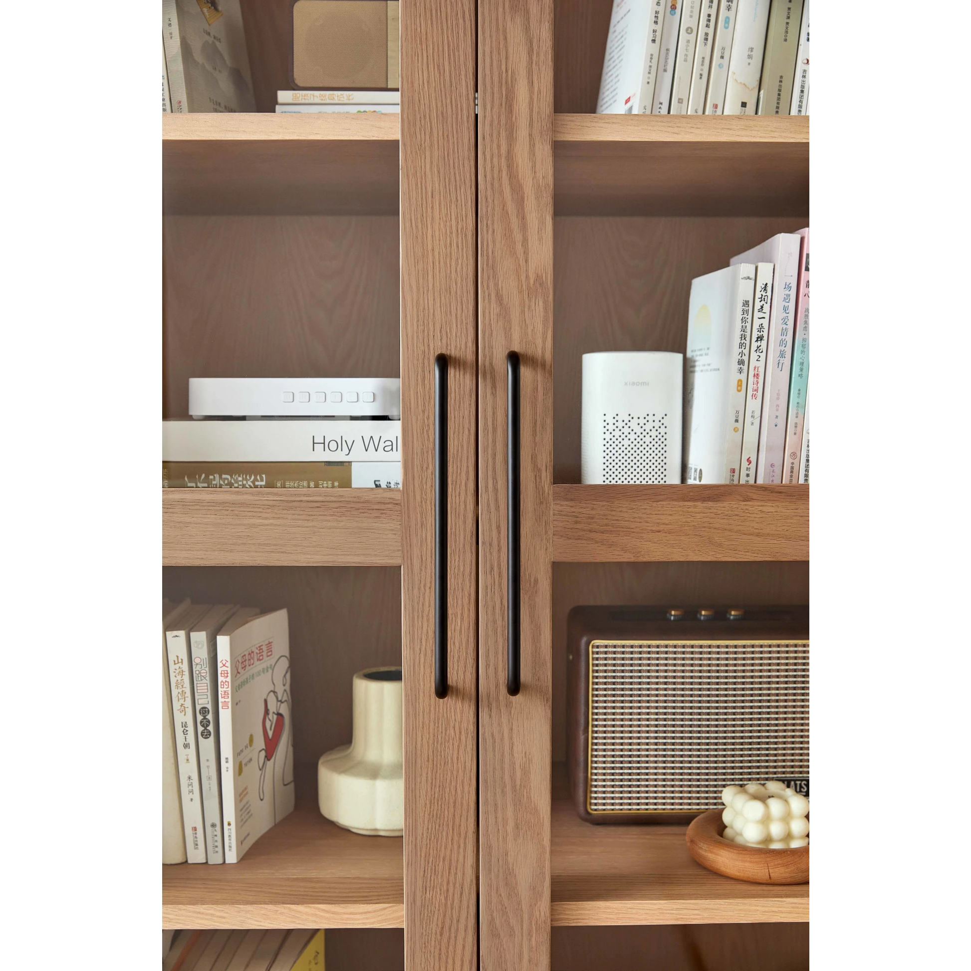 Linspire Ventus Display Cabinet with Glass Door, Beaver