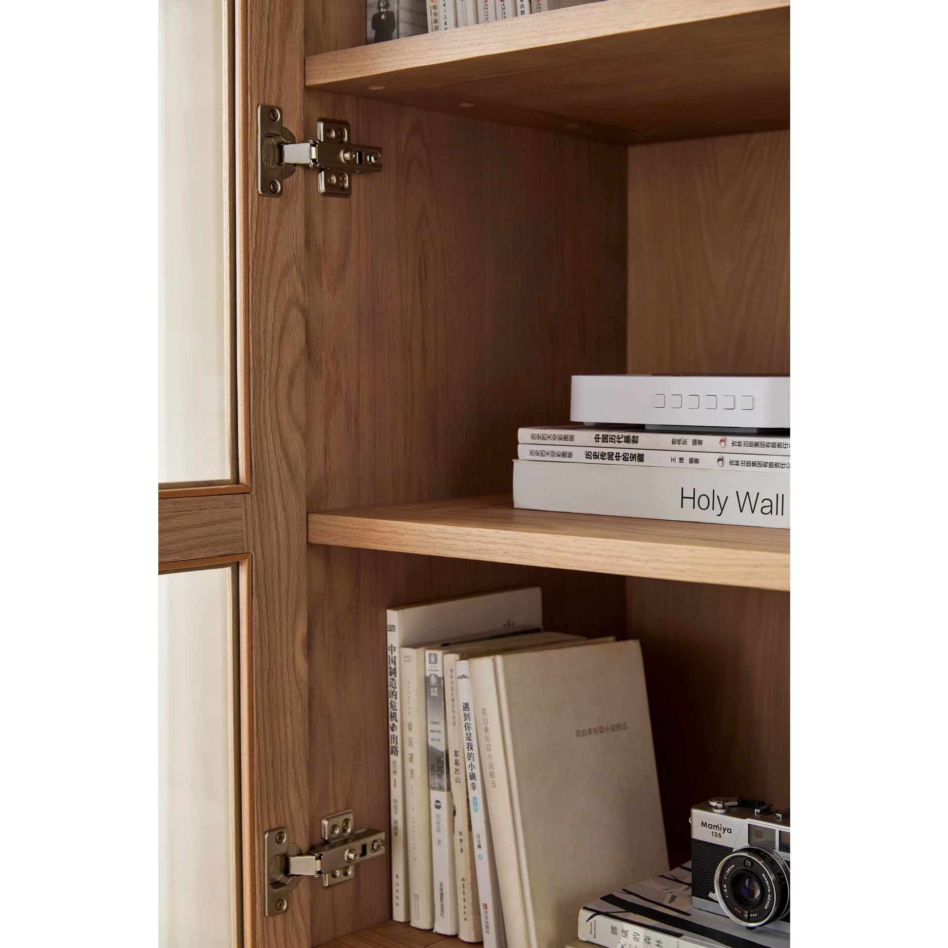 Linspire Ventus Display Cabinet with Glass Door, Beaver