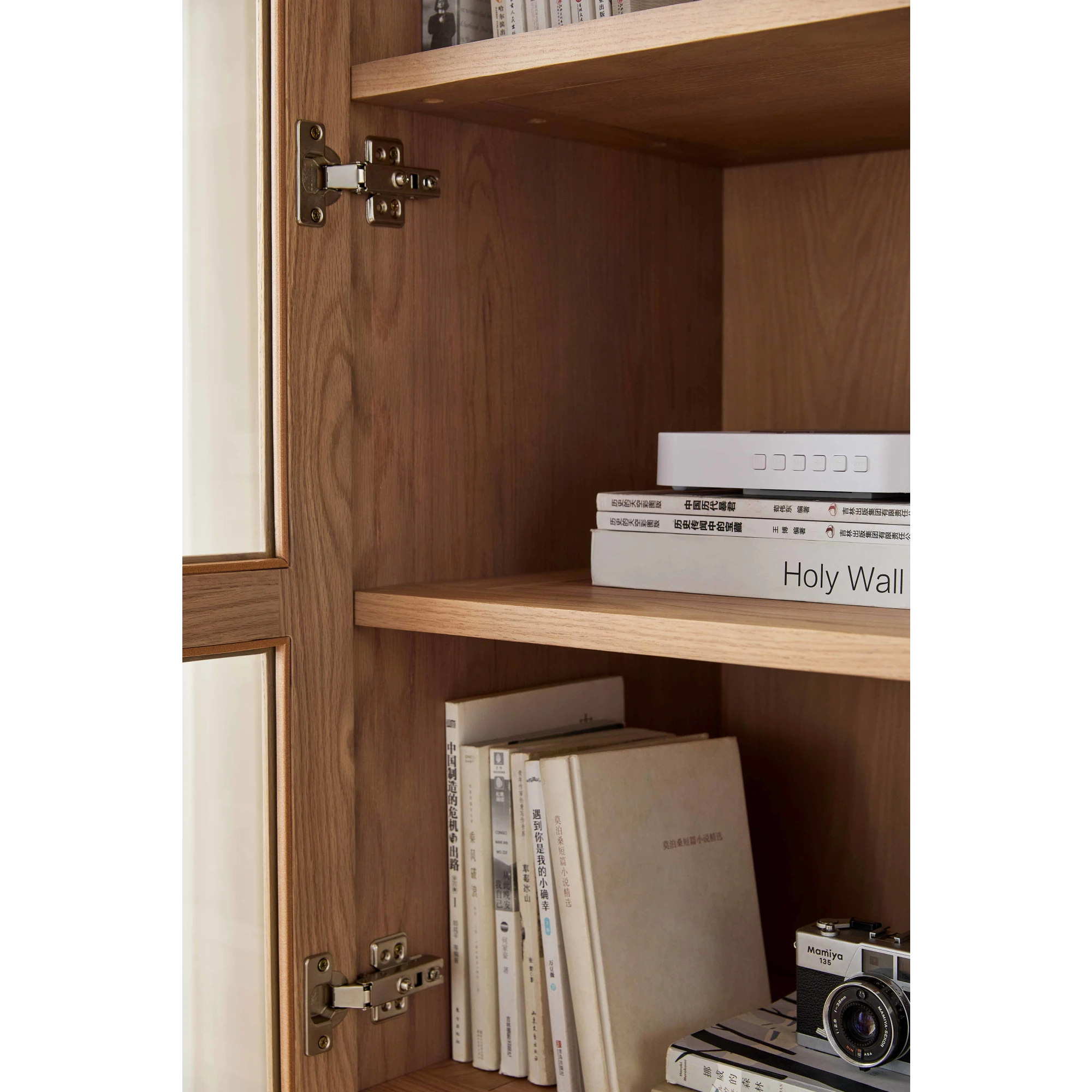 Linspire Ventus Display Cabinet with Glass Door, Beaver