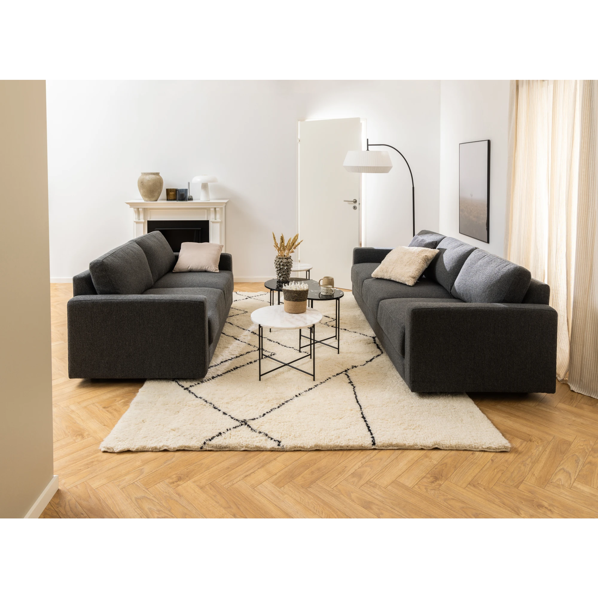 Hjem Design Avila Marble Side Table, White