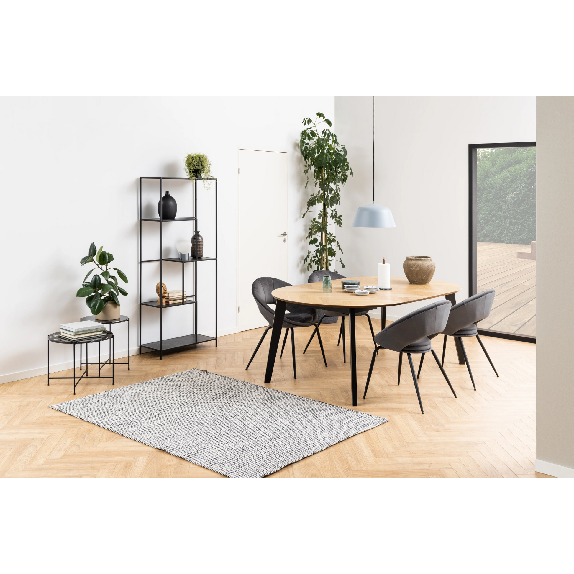 Hjem Design Avila Marble Coffee Table, Black