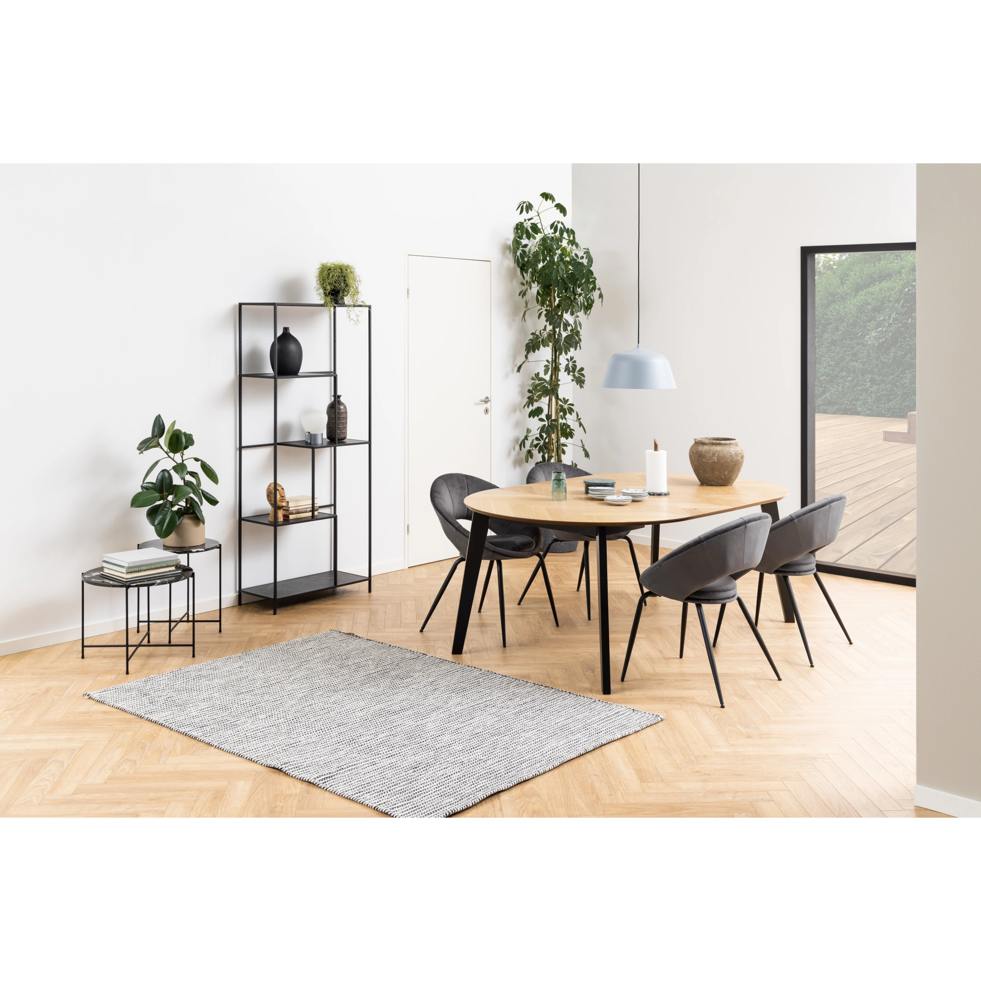 Hjem Design Avila Marble Coffee Table, Black
