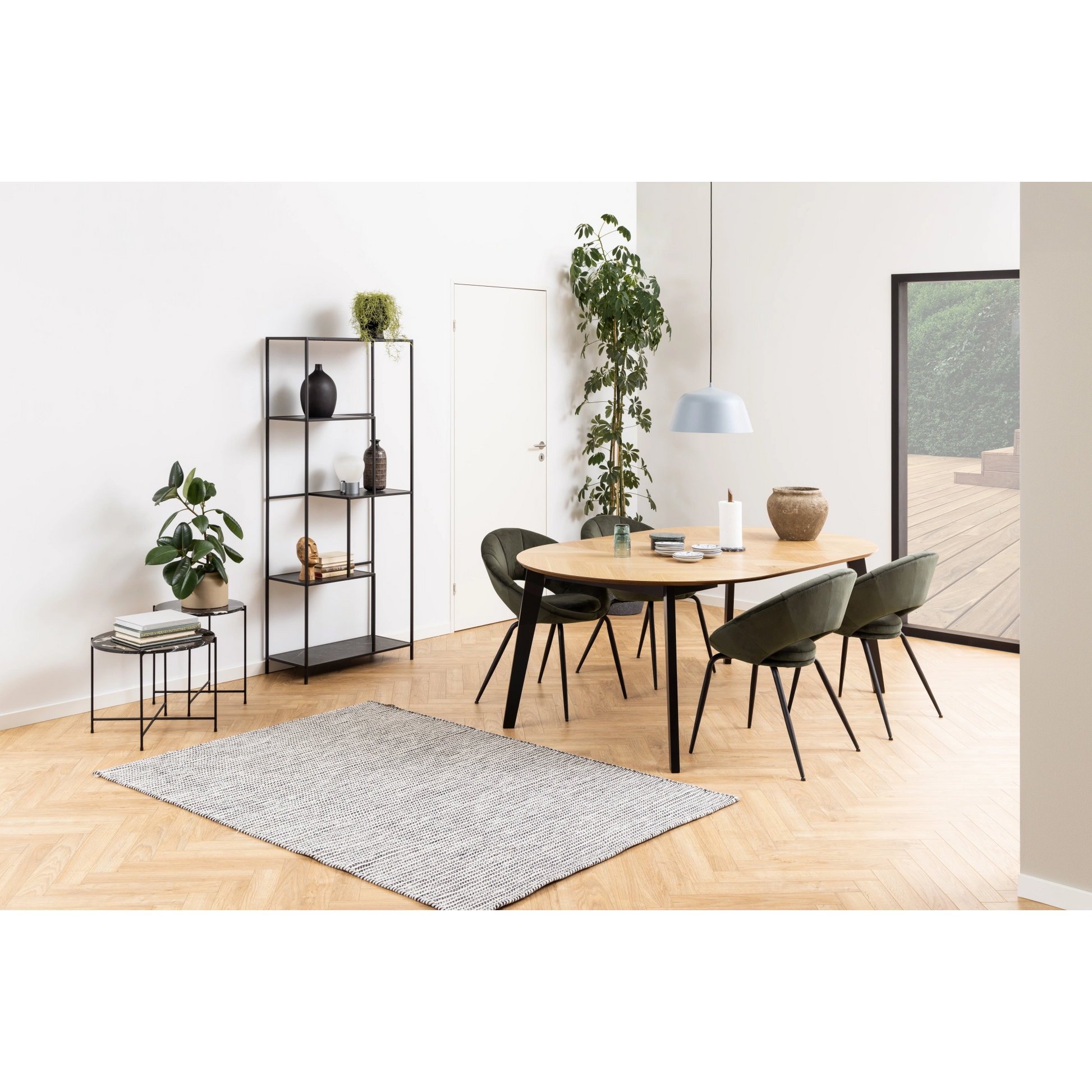 Hjem Design Avila Marble Coffee Table, Black
