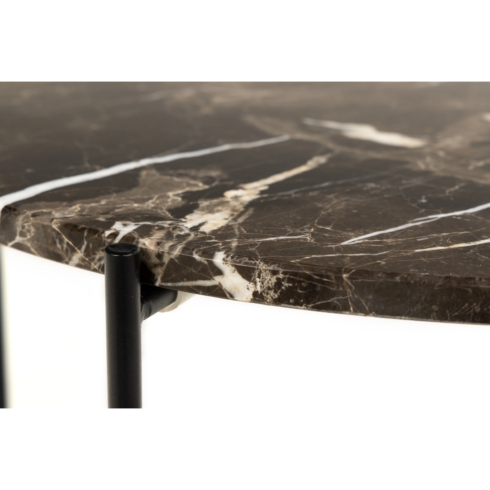 Hjem Design Avila Marble Coffee Table, Brown