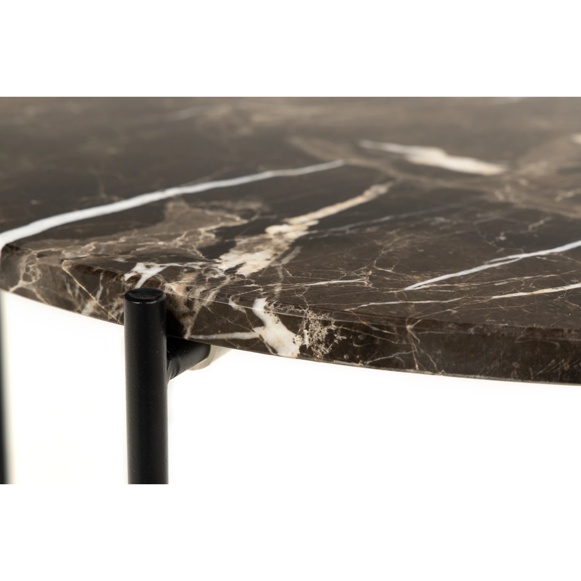 Hjem Design Avila Marble Coffee Table, Brown