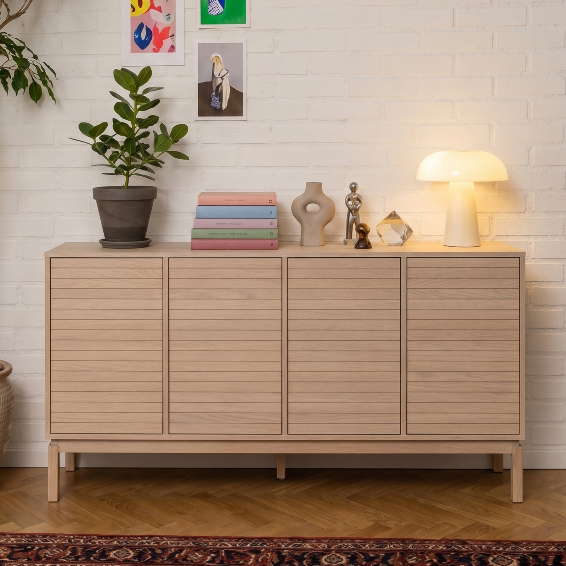 Hjem Design Linar Sideboard, W180cm