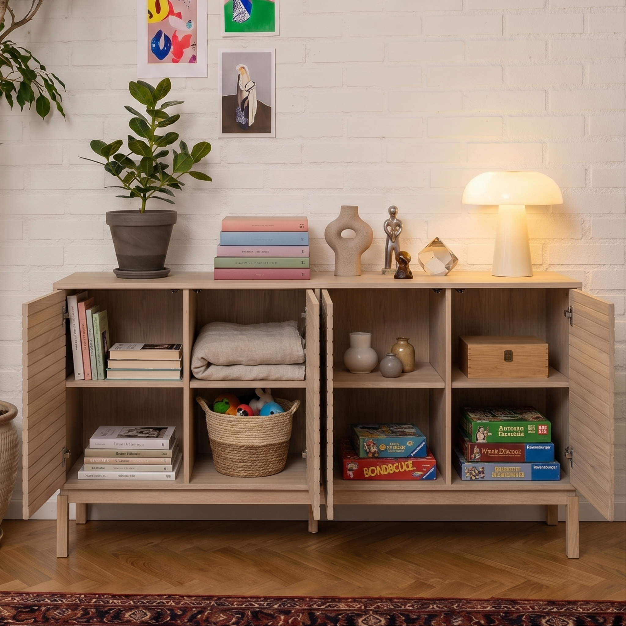 Hjem Design Linar Sideboard, W180cm