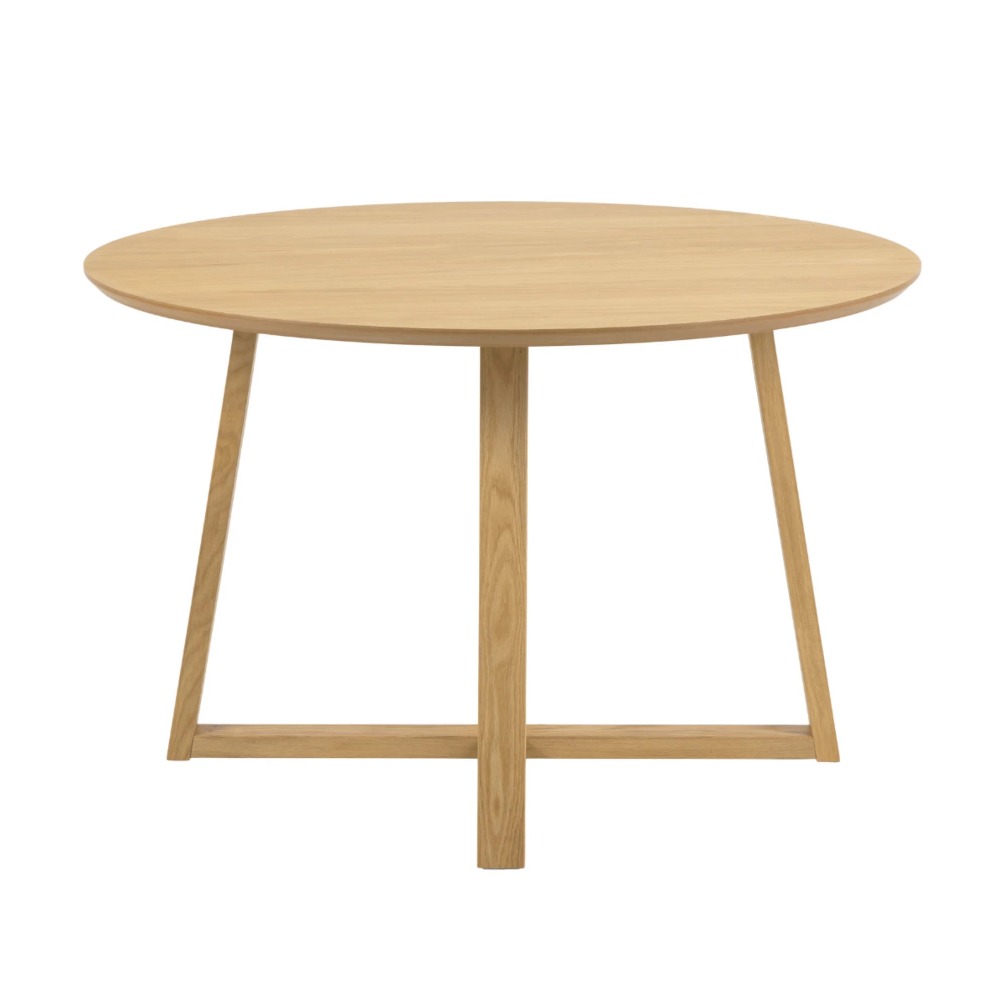 Hjem Design Malika Round Dining Table, Natural Wood