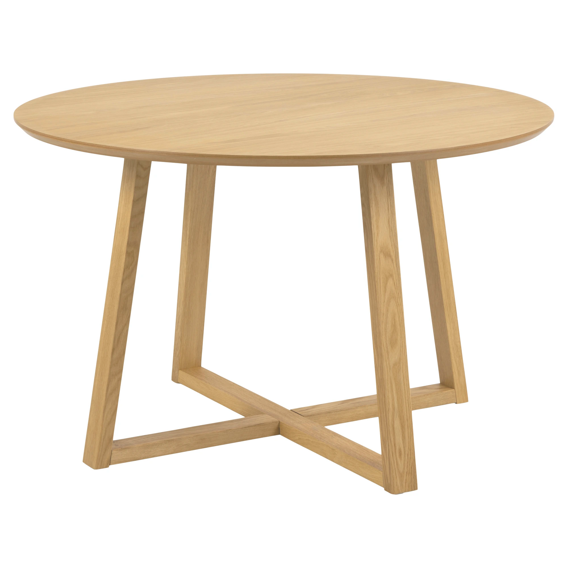 Hjem Design Malika Round Dining Table, Natural Wood