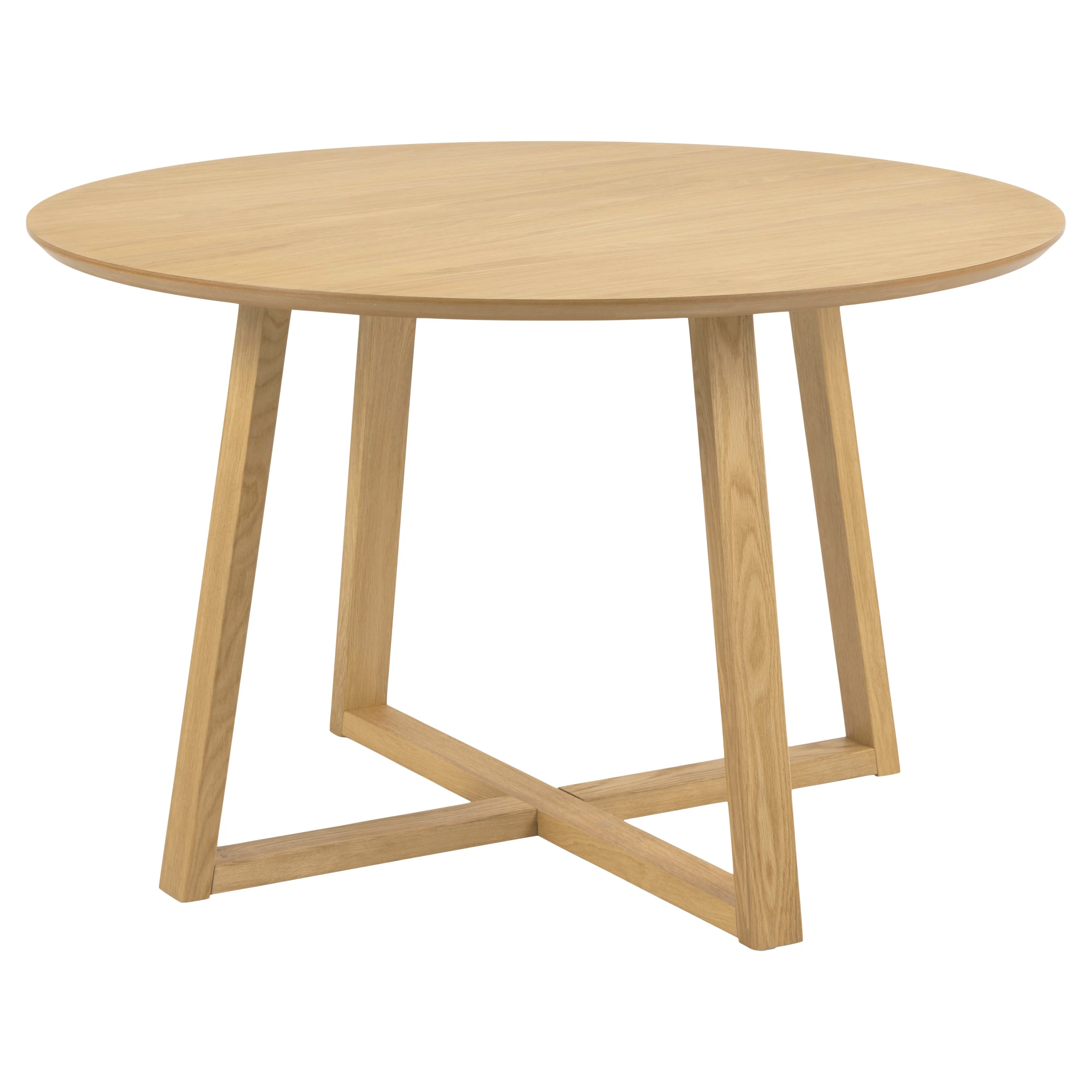 Hjem Design Malika Round Dining Table, Natural Wood