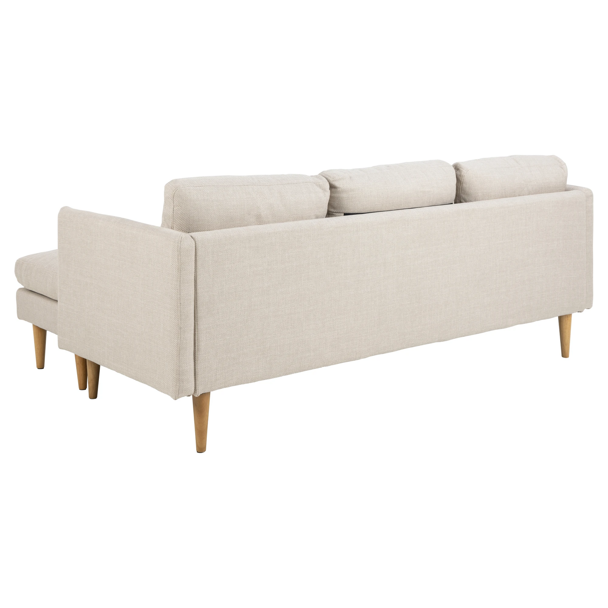 Hjem Design Milly 2-Seater Sofa with Chaise, Beige