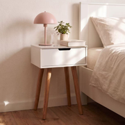 Hjem Design Mitar Bedside Table with Solid Legs