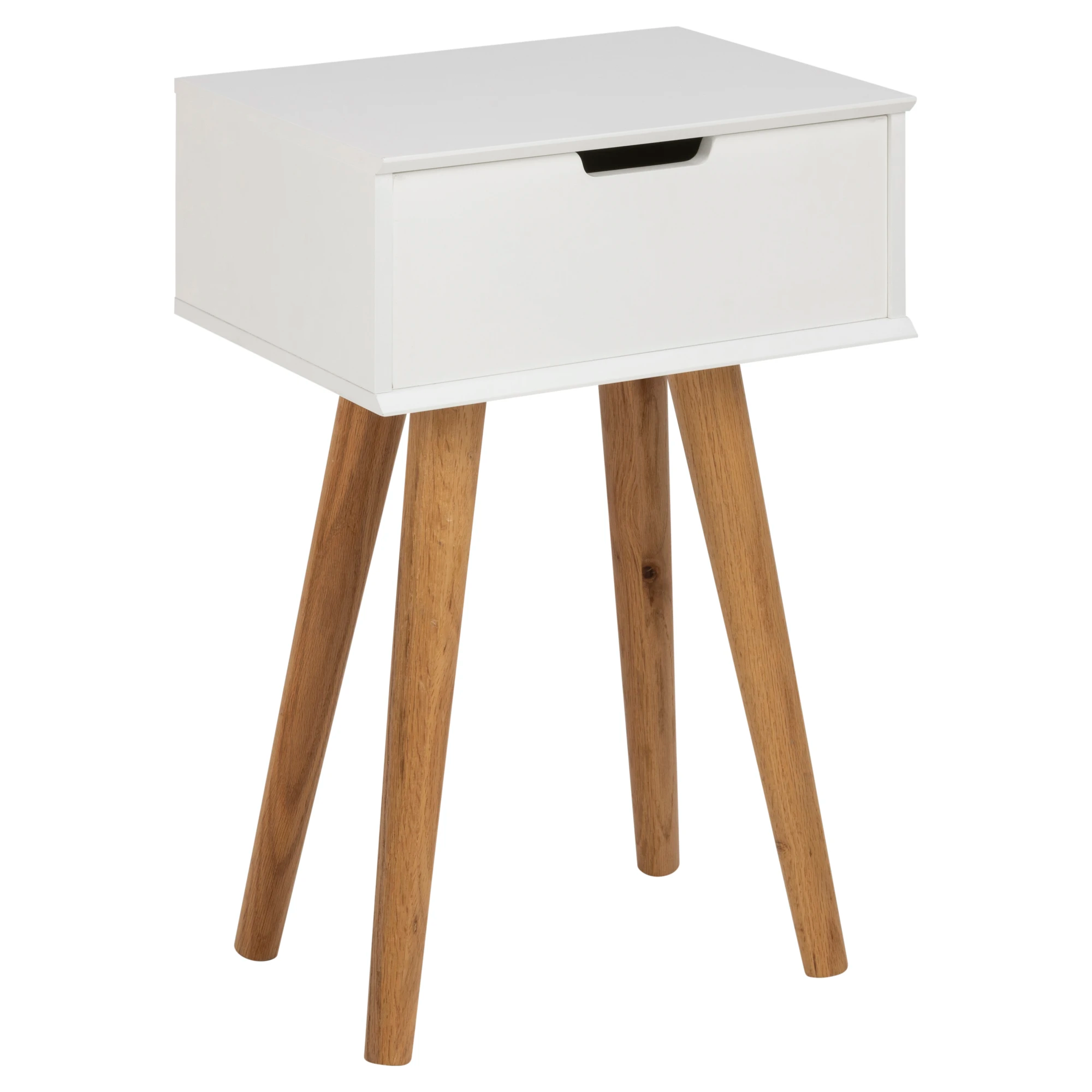 Hjem Design Mitra Bedside Table with Solid Legs