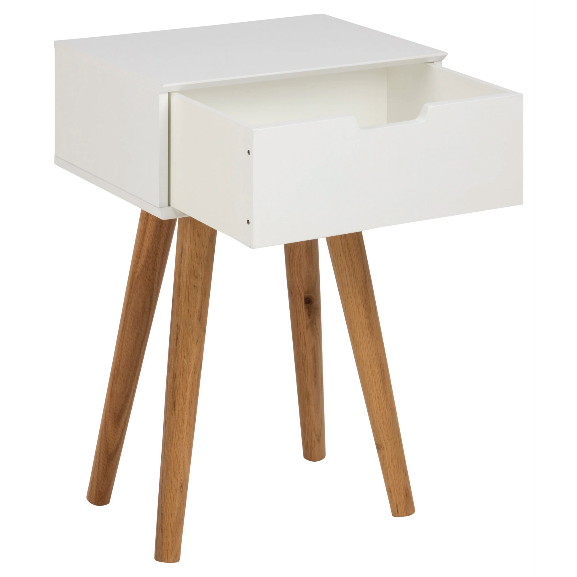 Hjem Design Mitra Bedside Table with Solid Legs