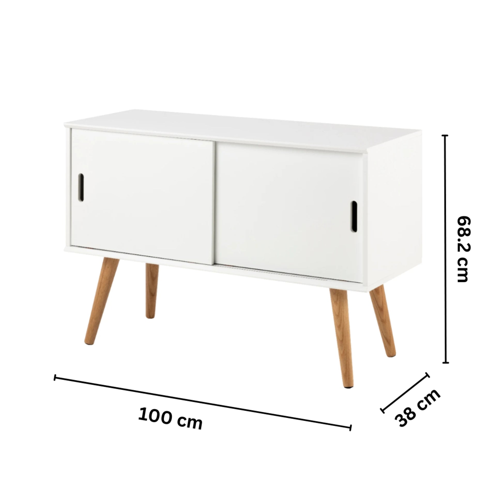 Hjem Design Mitra Sideboard with Sliding Doors
