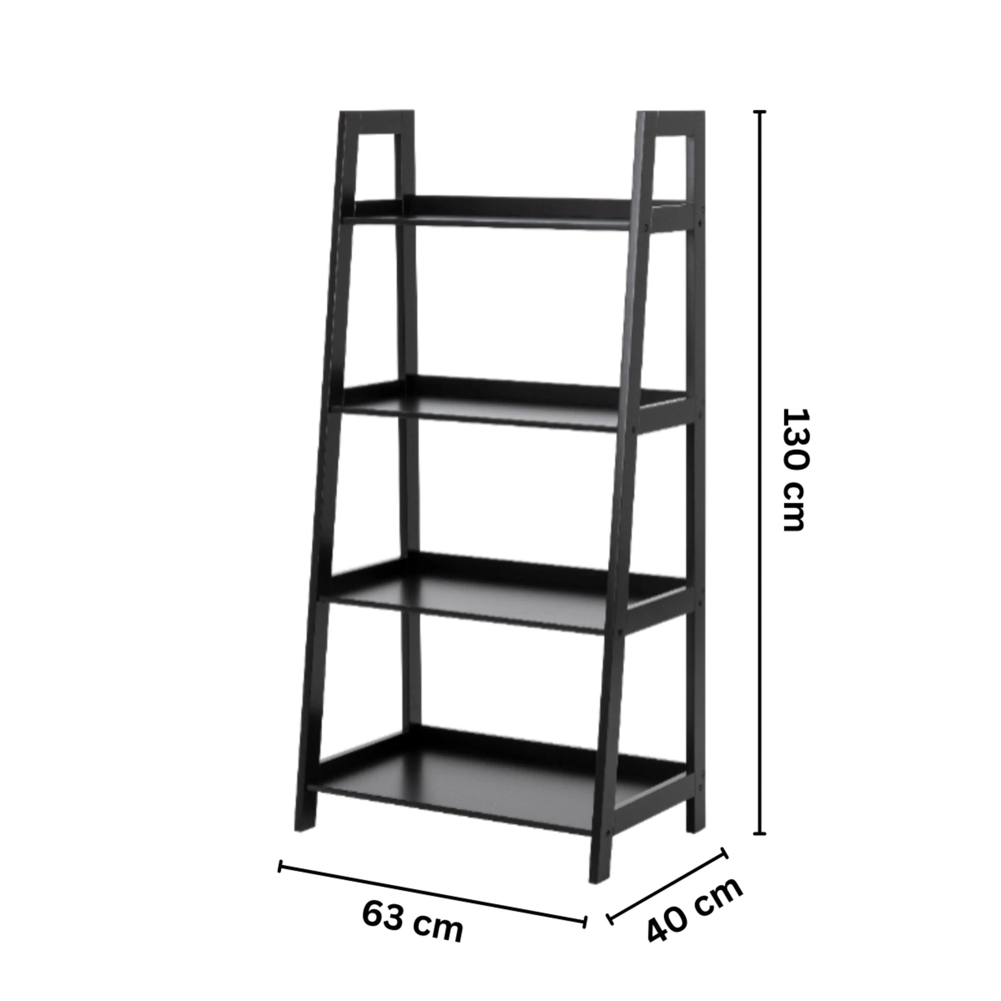 Hjem Design Danny Bookshelf, Black, 130cm