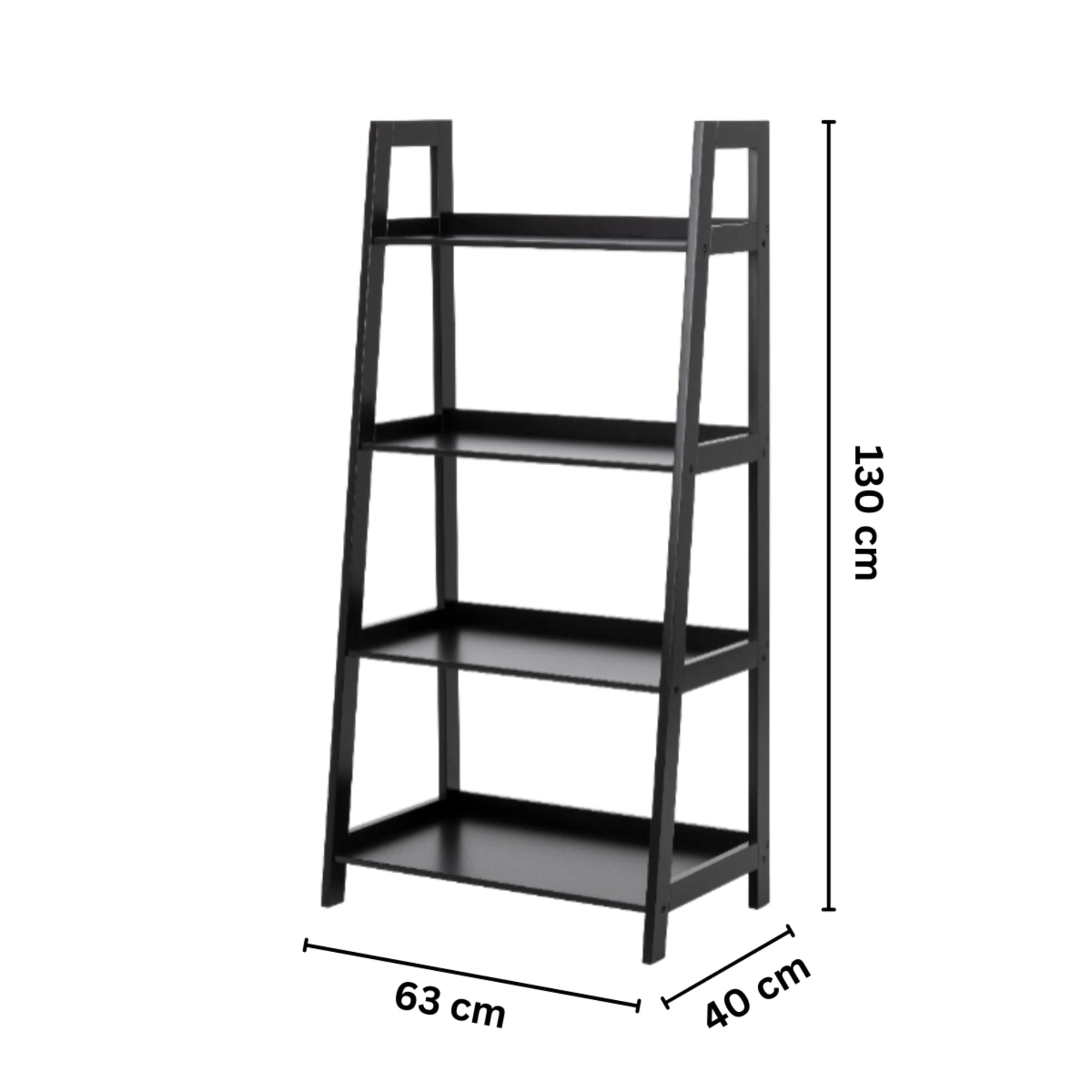Hjem Design Danny Bookshelf, Black, 130cm