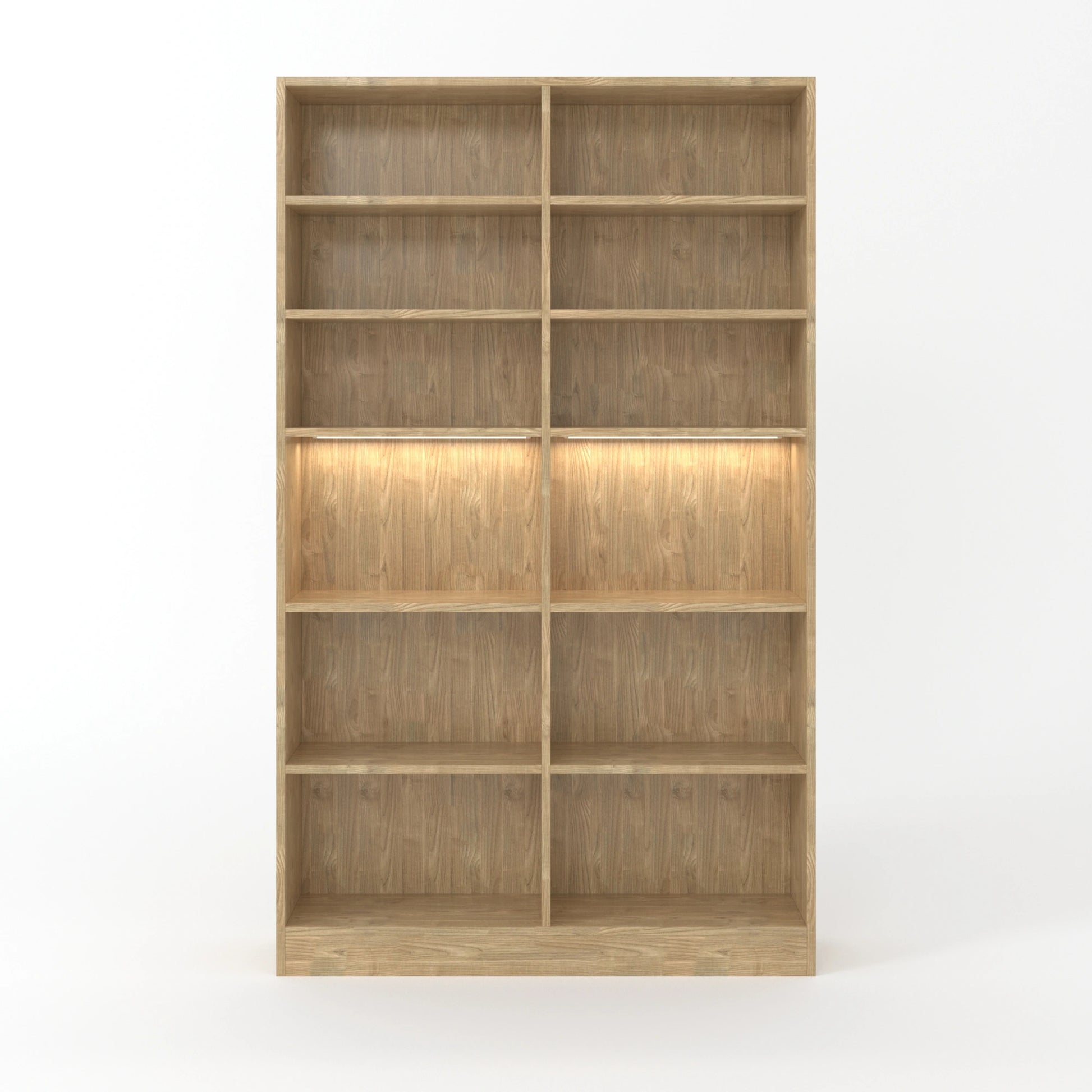 Loft Kiri Bookcase, W120cm, Natural Wood