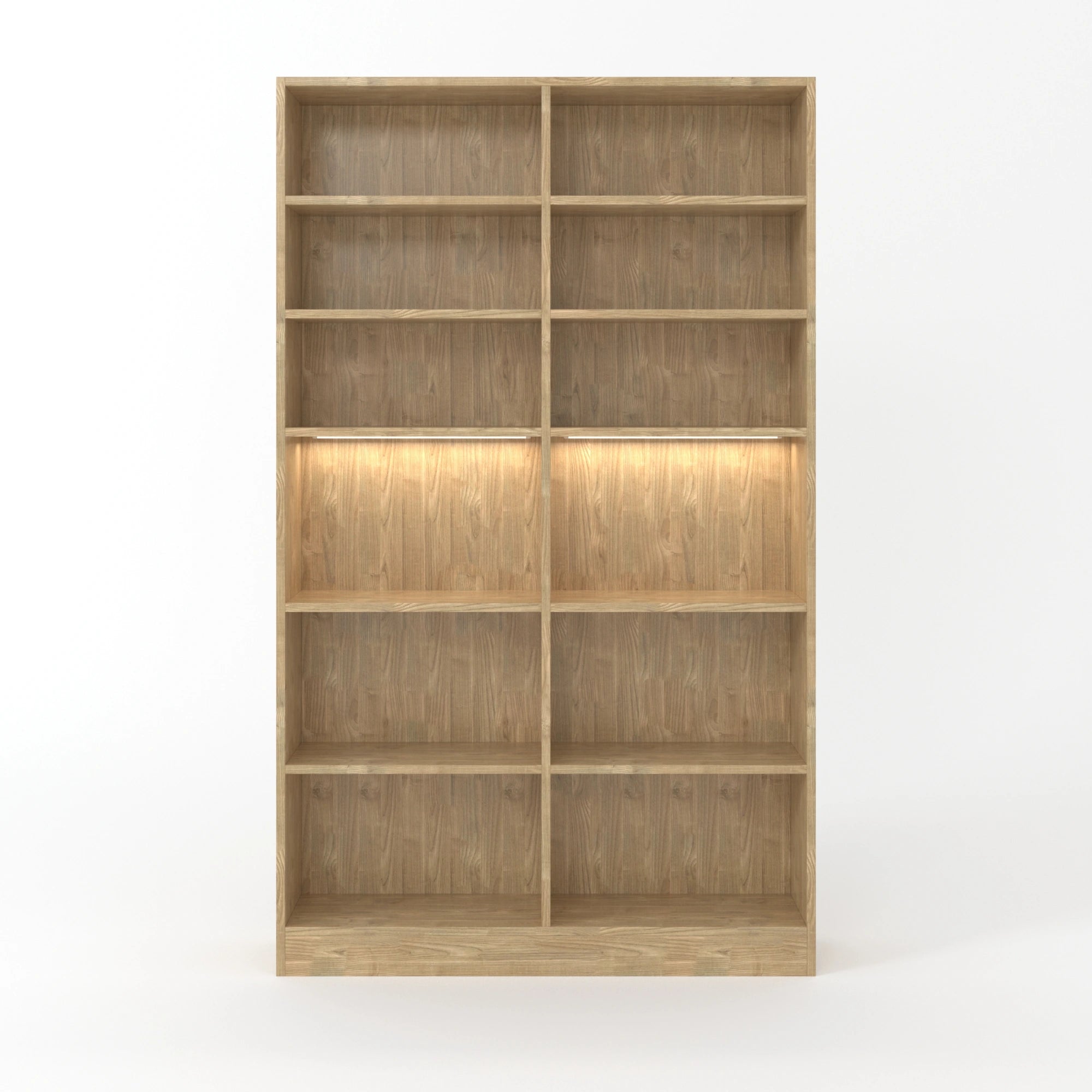 Loft Kiri Bookcase, W120cm, Natural Wood