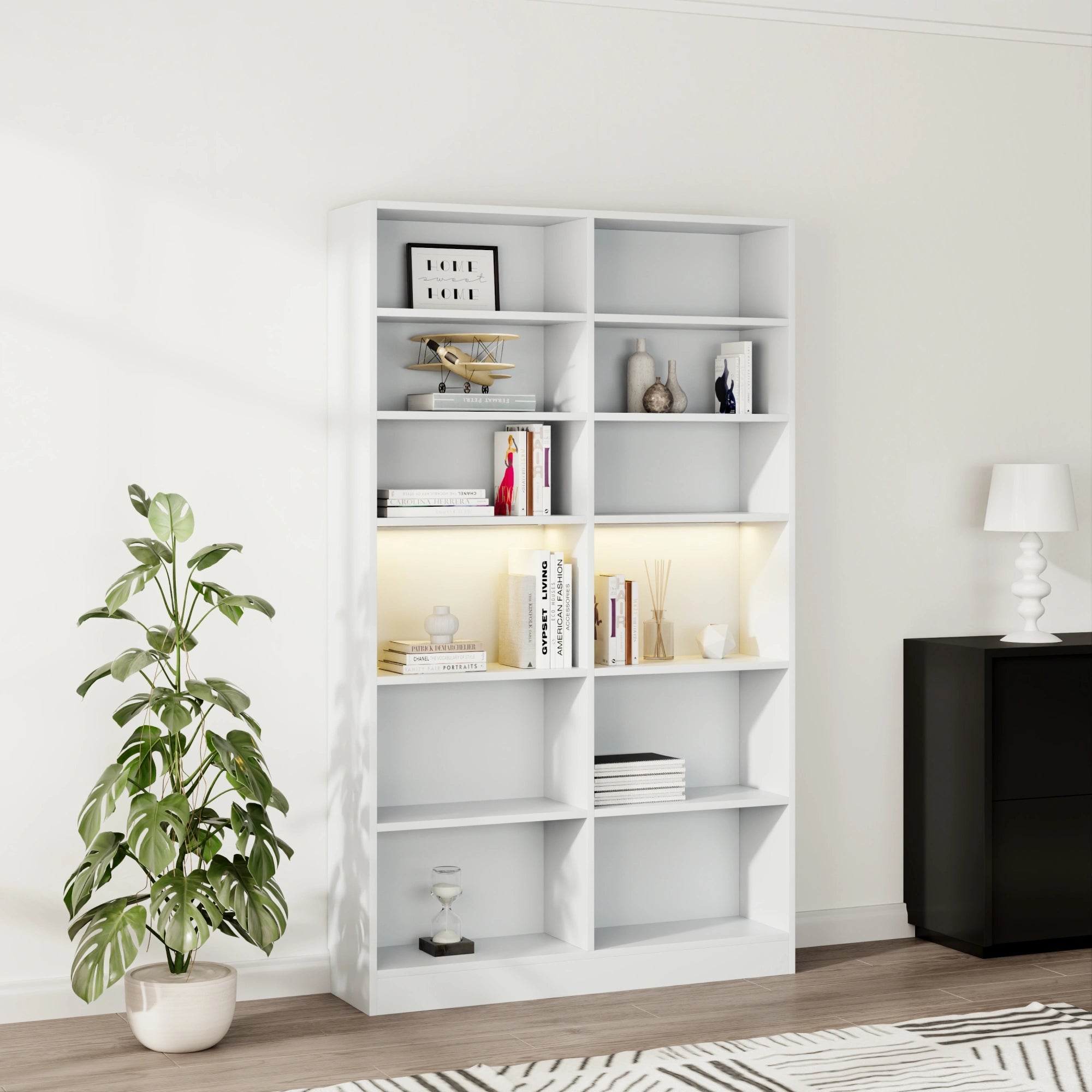 Loft Kiri Bookcase, 120cm, White