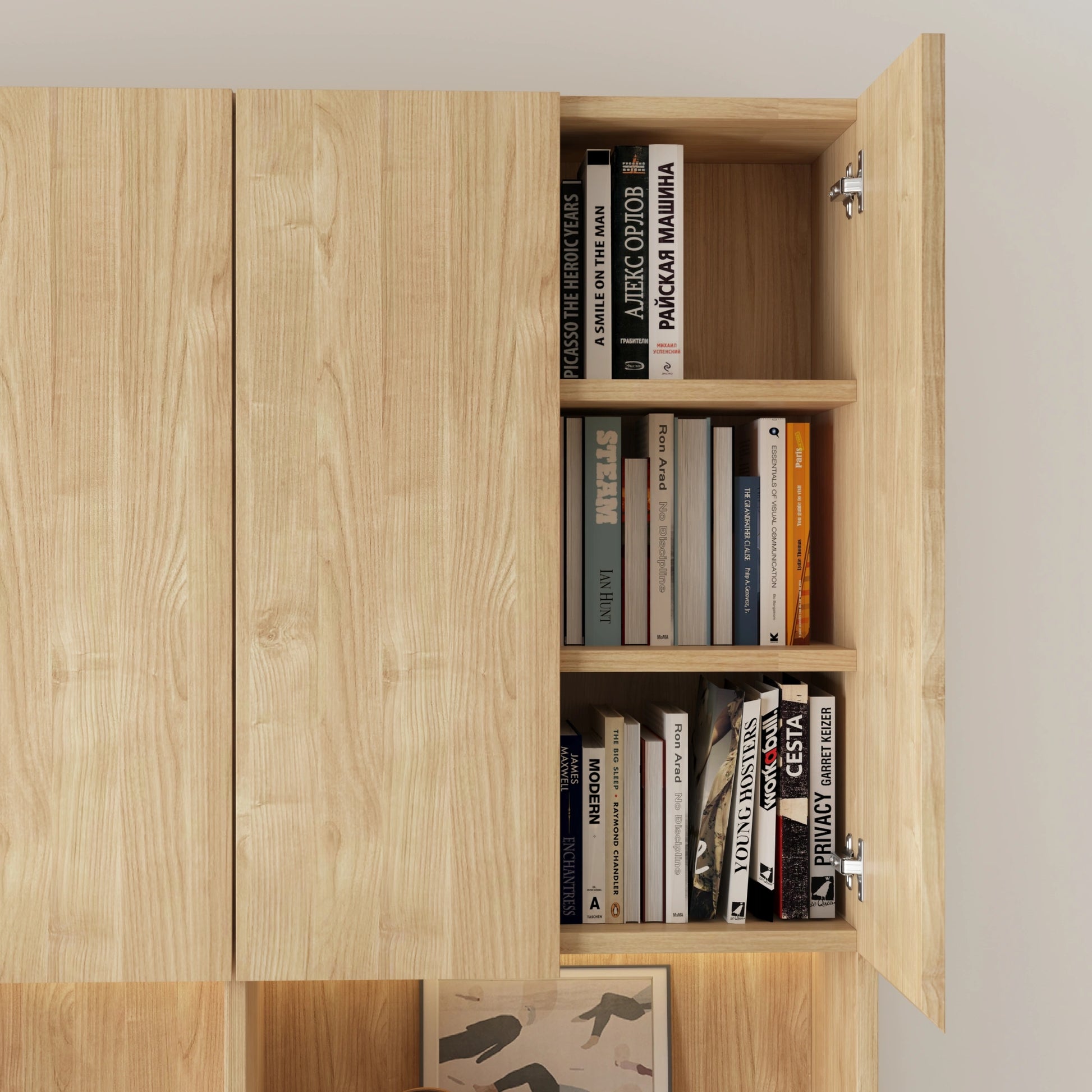 Loft Kiri Bookcase Doors, 2 Doors, Natural Wood