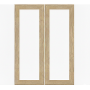 Loft Kiri Bookcase Glass Door, W60cm, Natural Wood