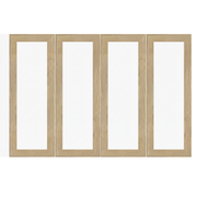 Loft Kiri Bookcase Glass Door, W120cm, Natural Wood