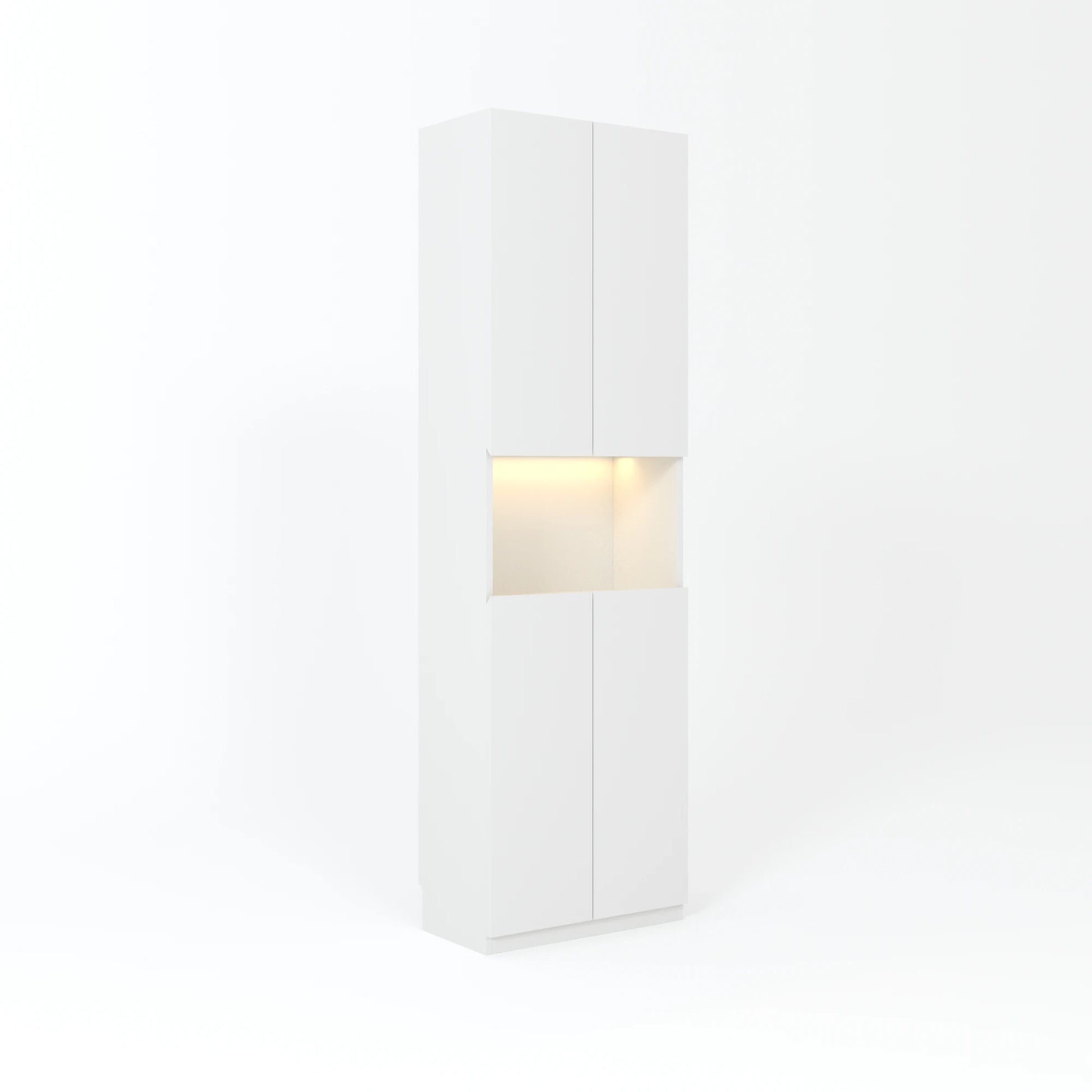 Loft Kiri Bookcase with 4 Doors, W60cm, White