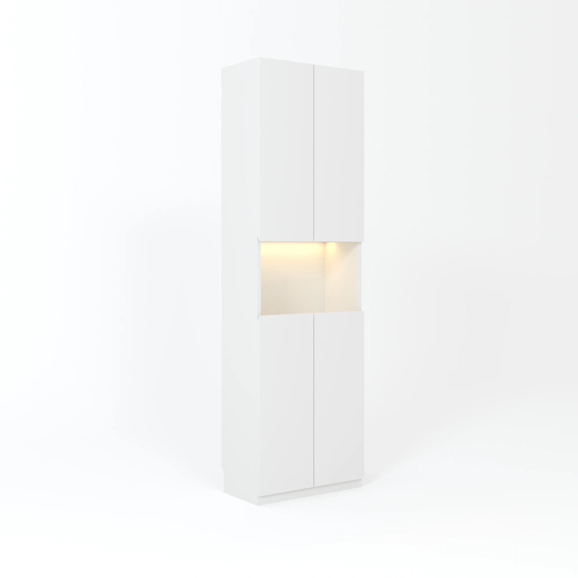Loft Kiri Bookcase with 4 Doors, W60cm, White
