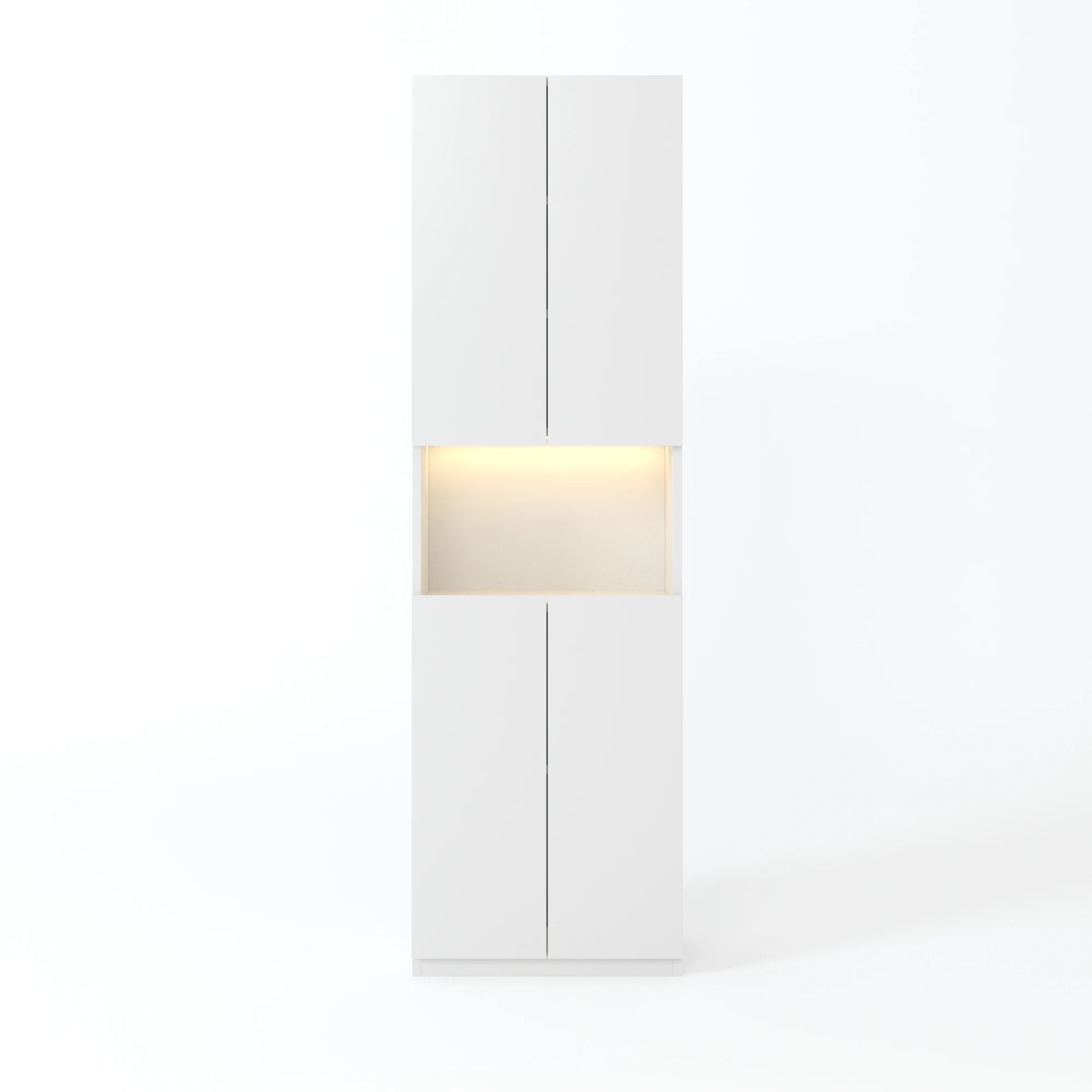 Loft Kiri Bookcase with 4 Doors, 60cm, White
