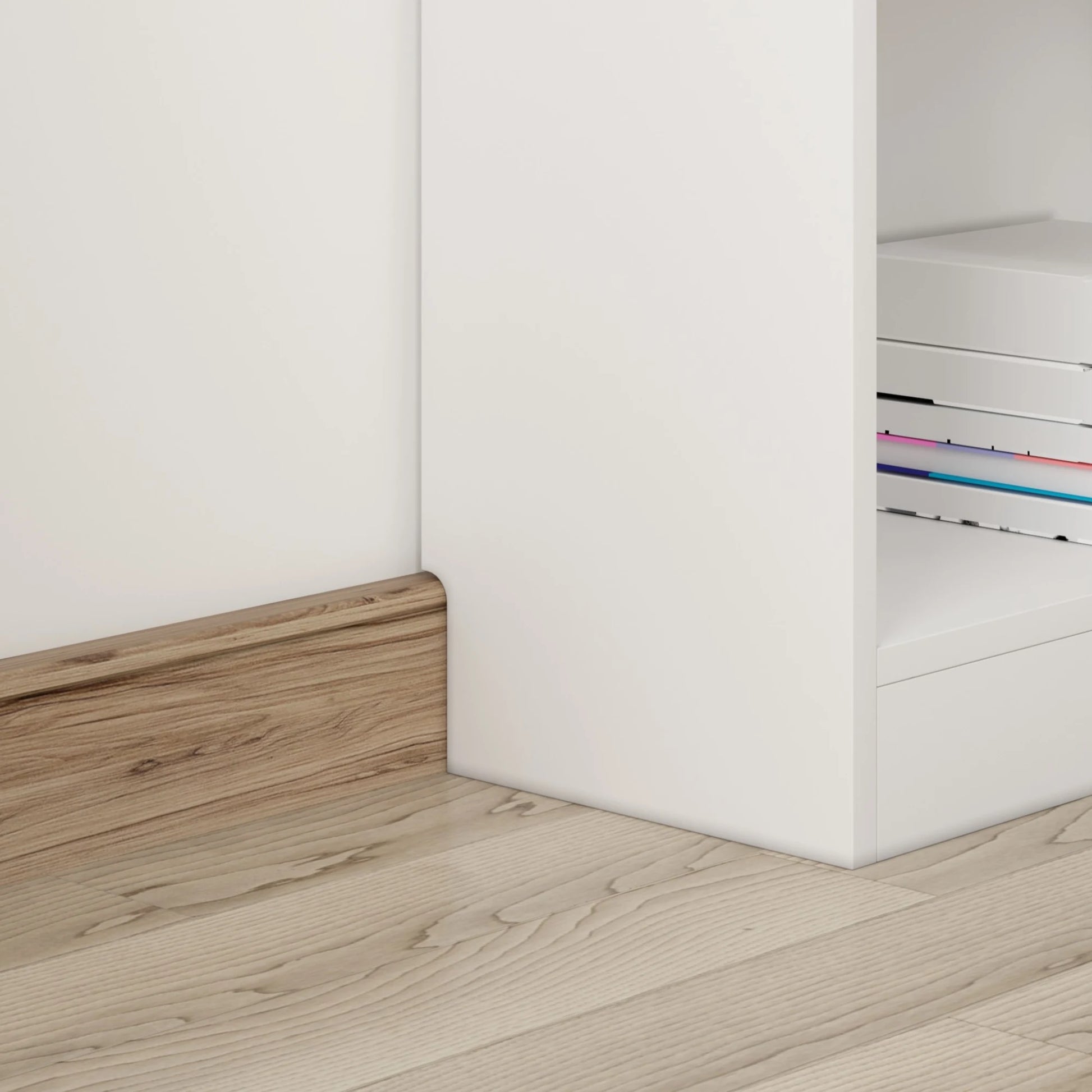 Loft Kiri Bookcase with 8 Doors, 120cm, White
