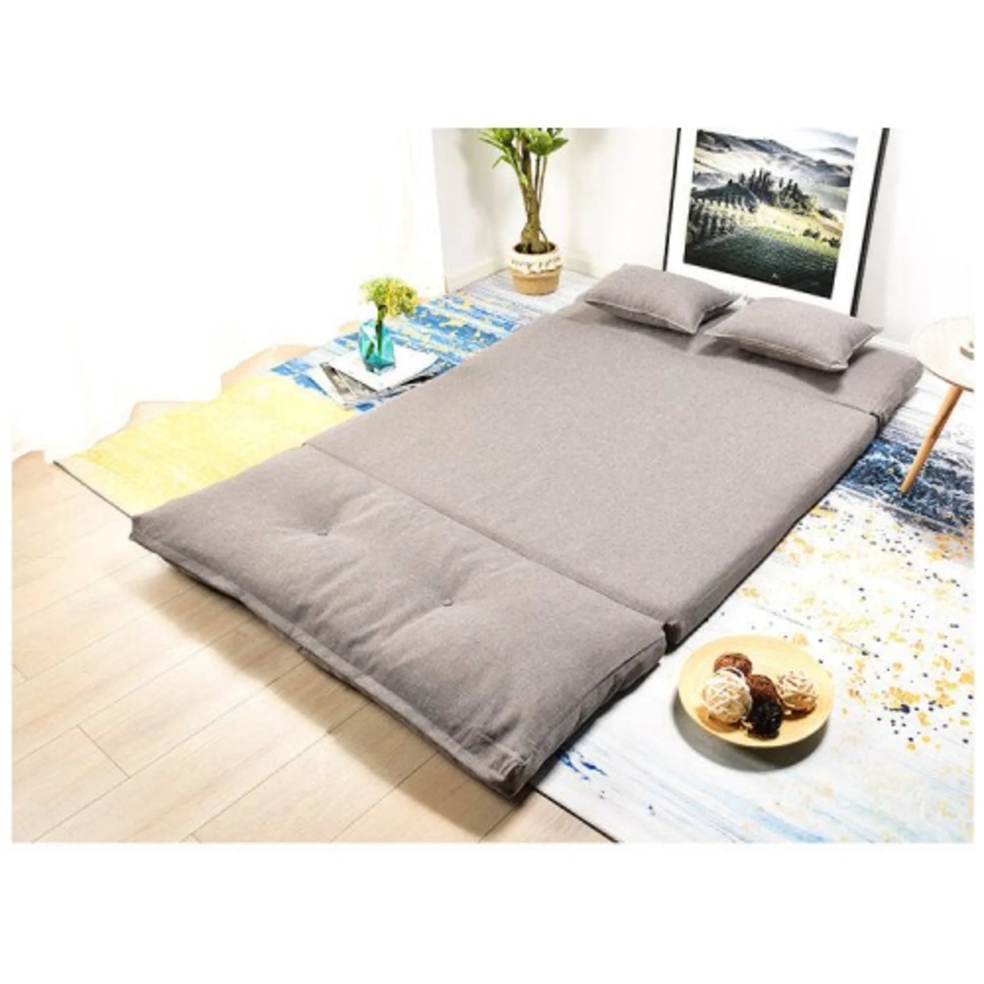 Urbana Japanese Futon Lounge 3-Seater Sofa Bed, Grey